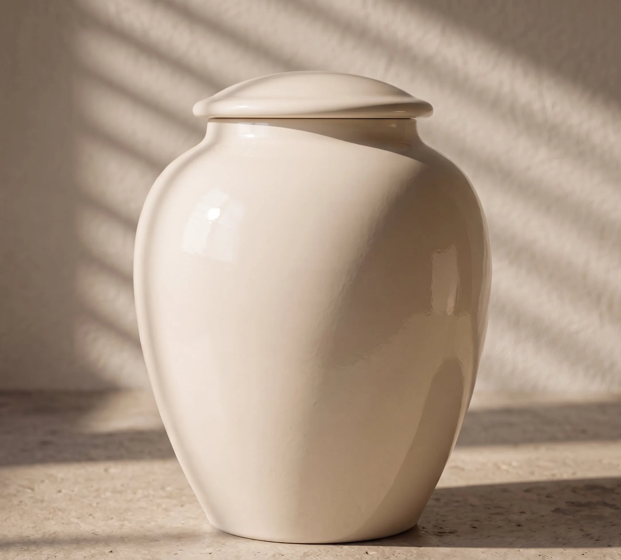 Hand-thrown Classic Porcelain Urn (50% Deposit)