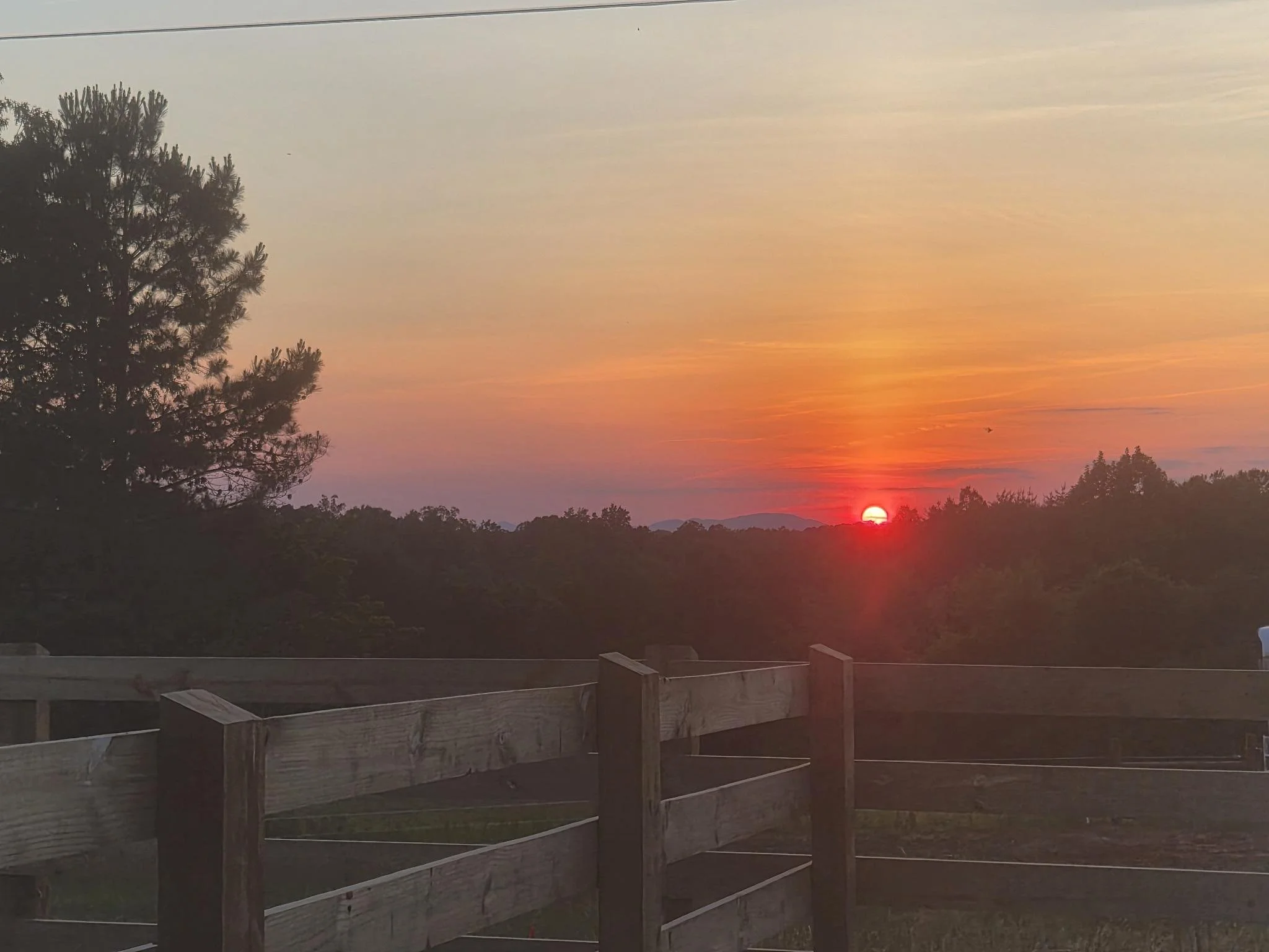 Sunset at the farm