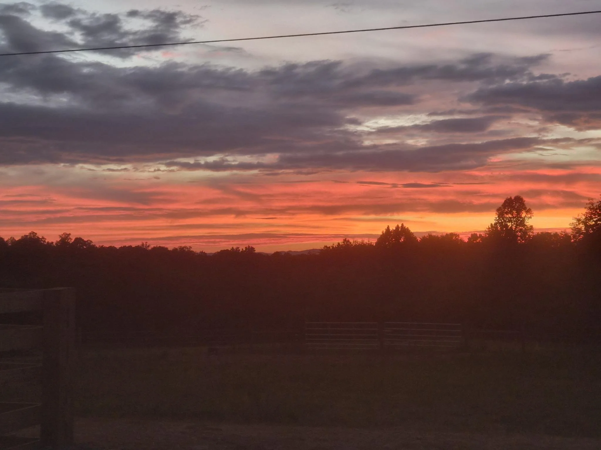 Sunset at the farm
