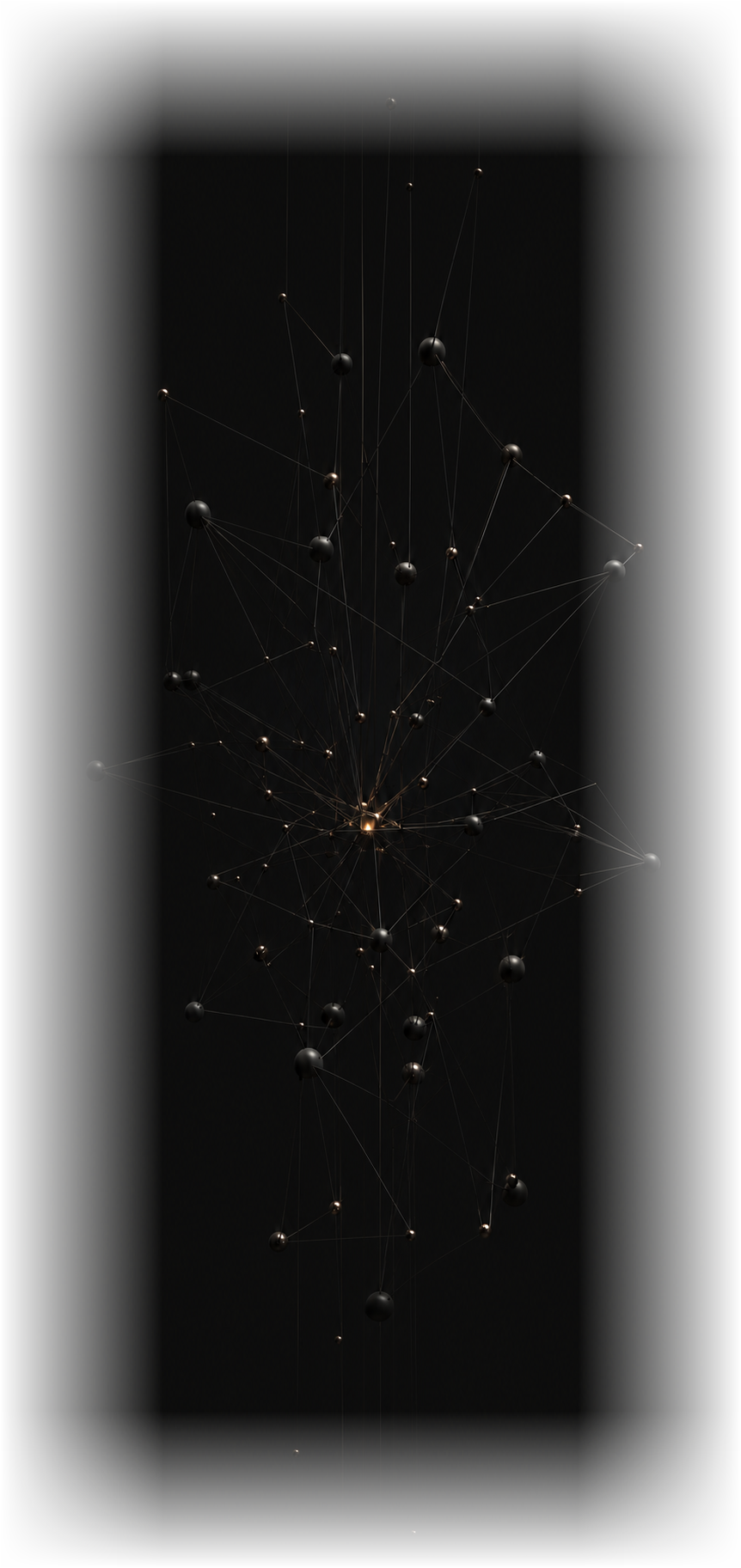 Abstract gold and black network representing professional connections and communication