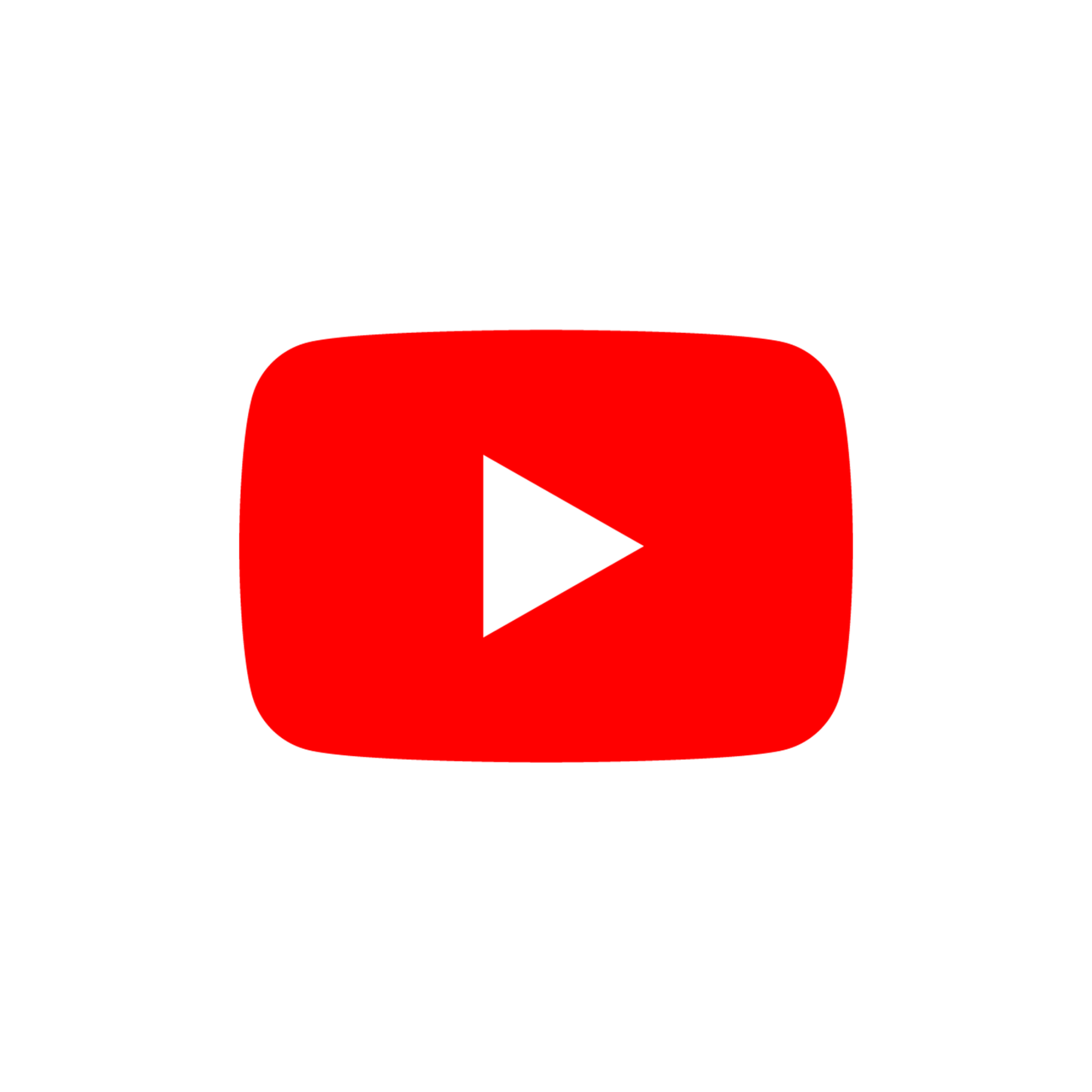 YouTube play button logo in red and white on a black background.