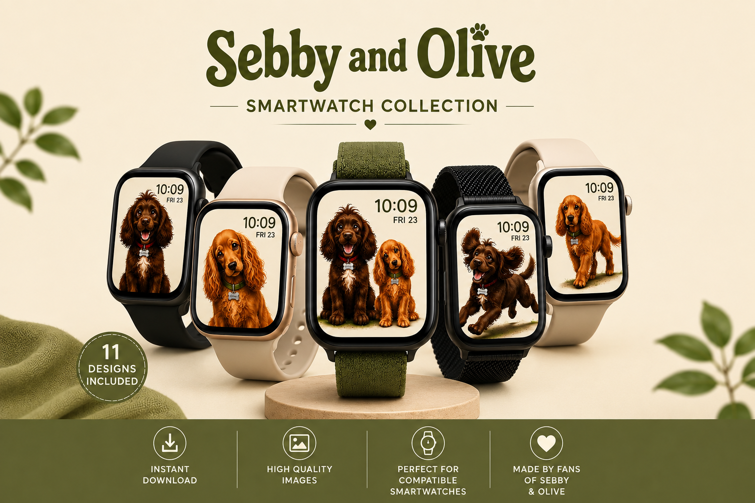 Sebby and Olive Smartwatch Collection