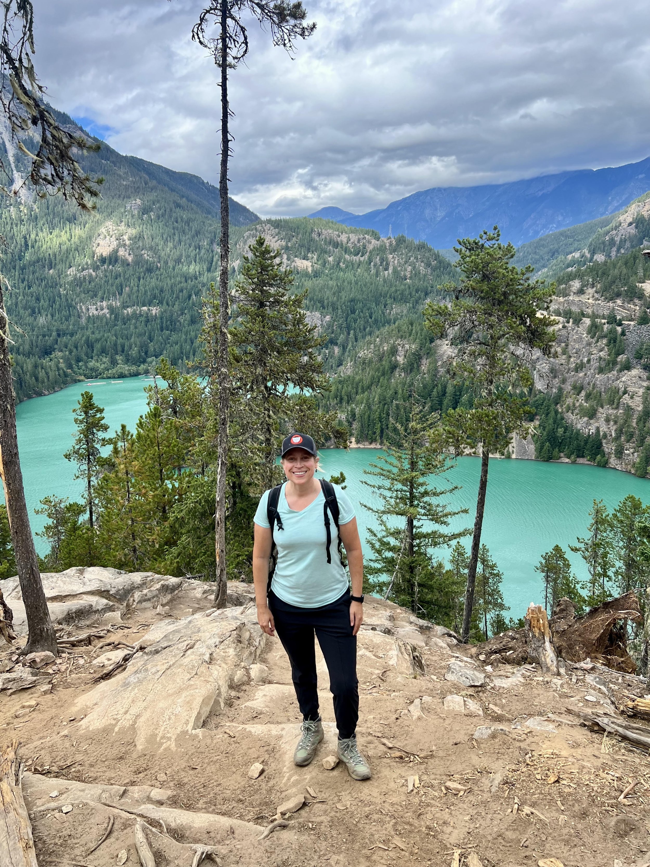 Nicole hiking in beautiful North Cascades National Park