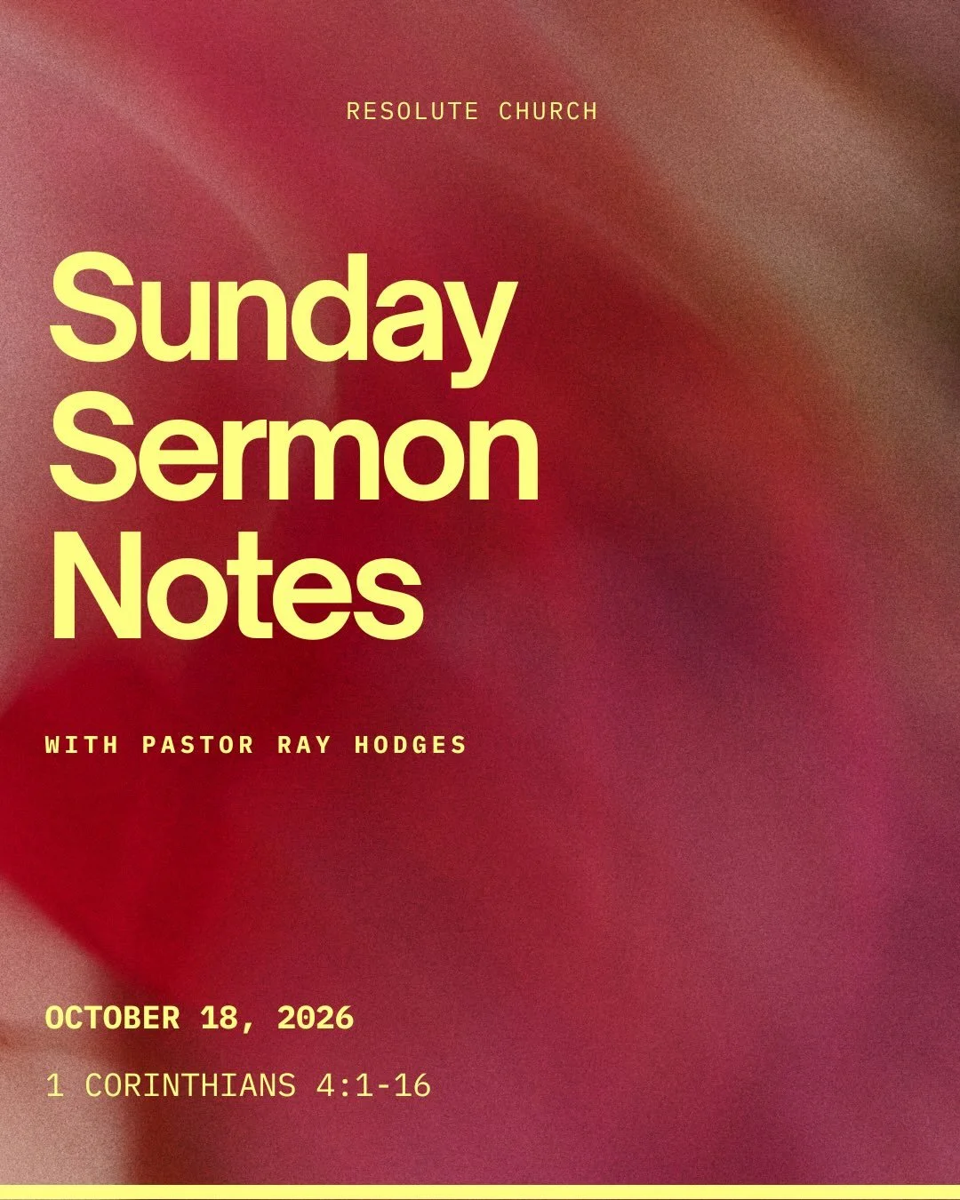 A few reminders to carry with us beyond Sunday.❤️ Swipe to see points from Pastor Ray&rsquo;s message this past Sunday! 

📖 1 Corinthians 4:1-16