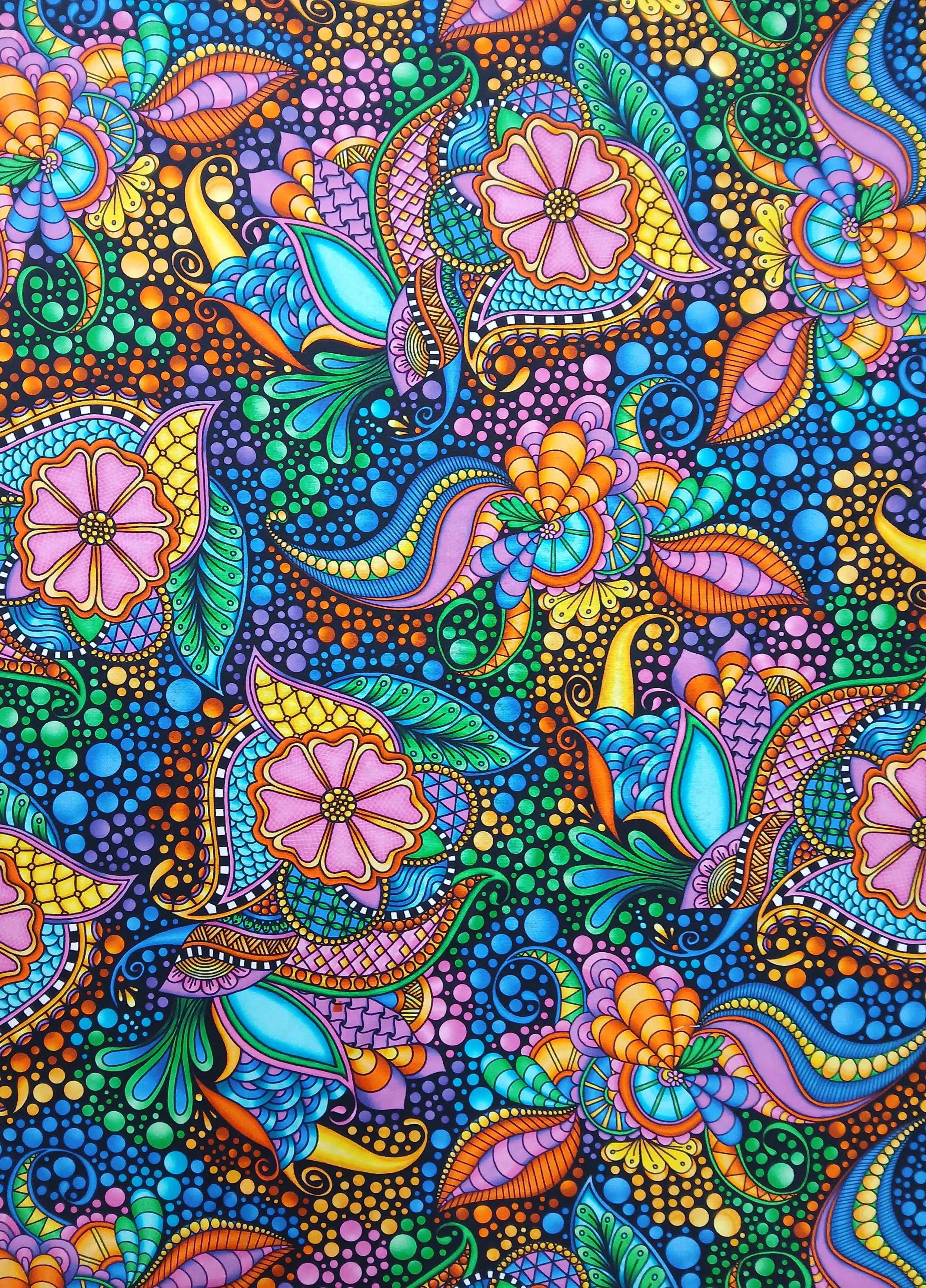 Quilting Fabric/black background