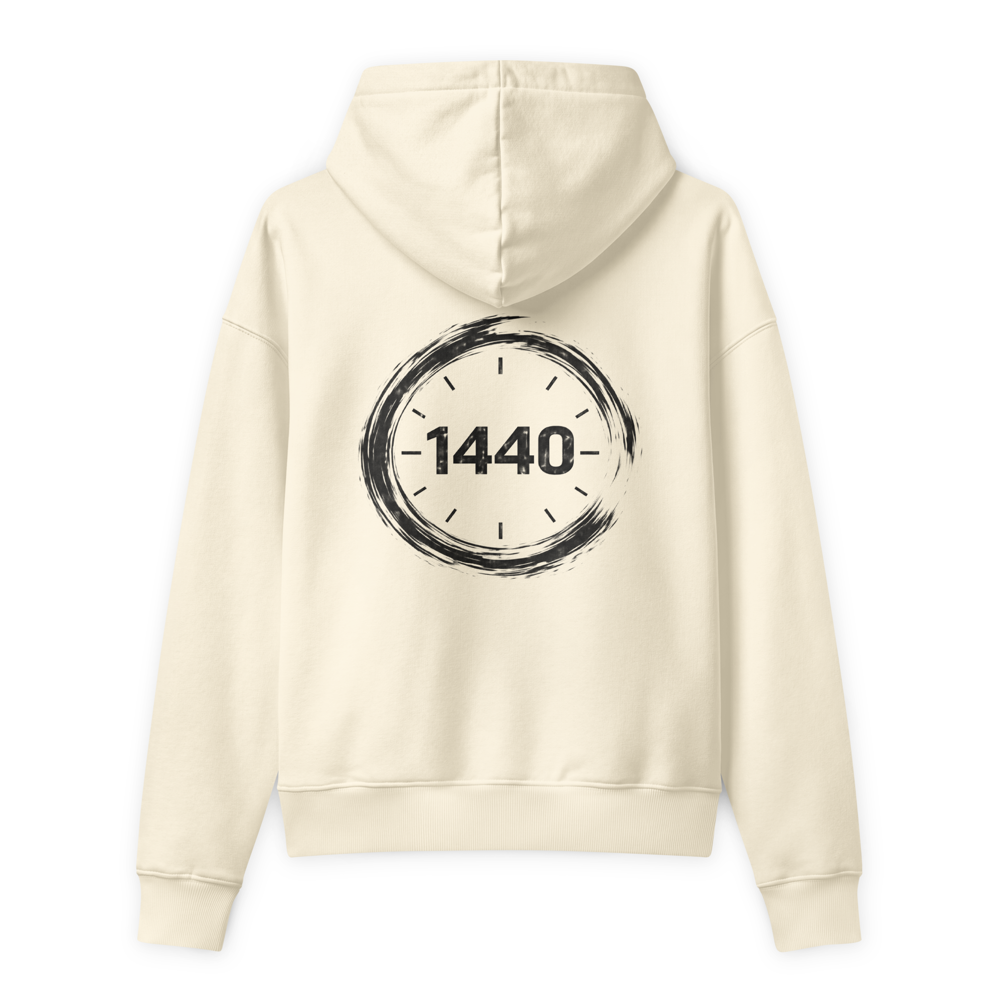 1440 Cream Brushstroke Hoodie