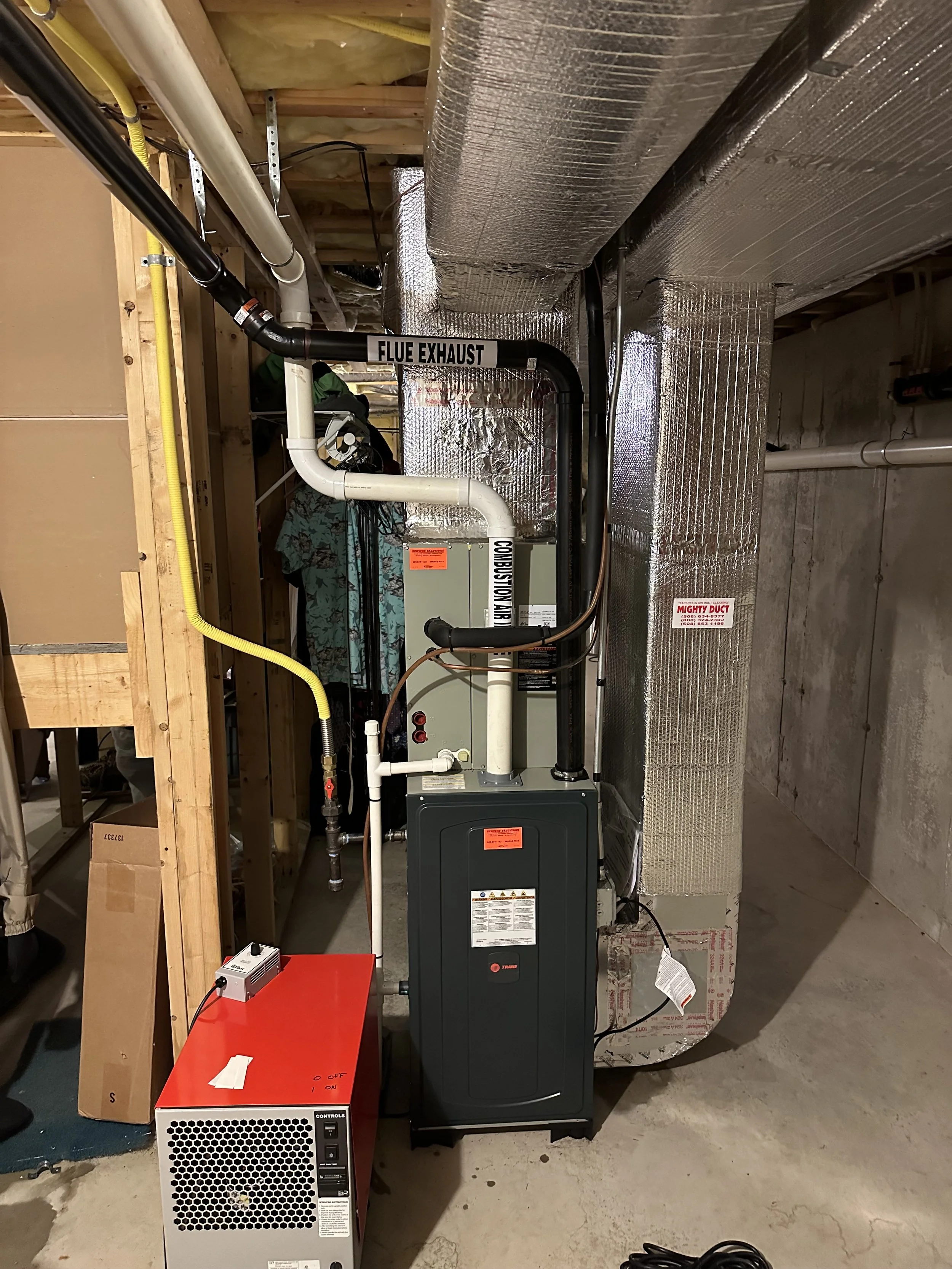 Service Solutions Trane furnace installation in Massachusetts