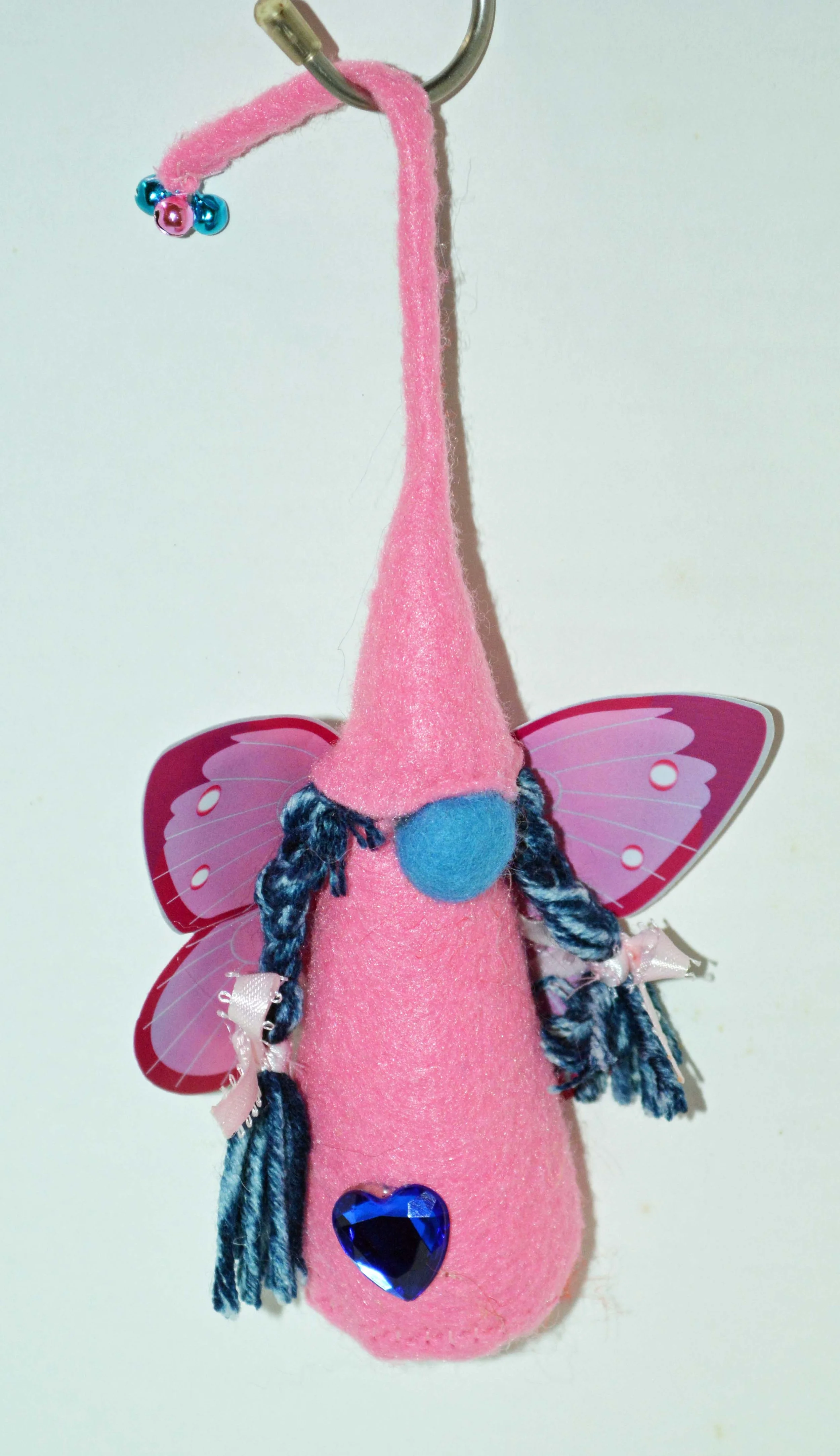 Mini Gnome Pink Female Hanging Up.JPG