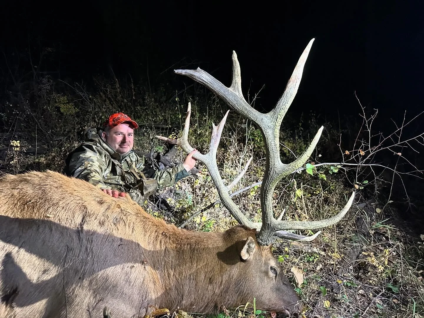 The rifle opener did not upset. Shawn has joked about shooting a 350 bull with us. Well he got it. Congrats buddy! The bull went 346. 
&bull;
&bull;
&bull;
&bull;
#huntutah #elk #muledeer #archery #rifle #muzzleloader #chalkcreek #humpypeak #sheepcam