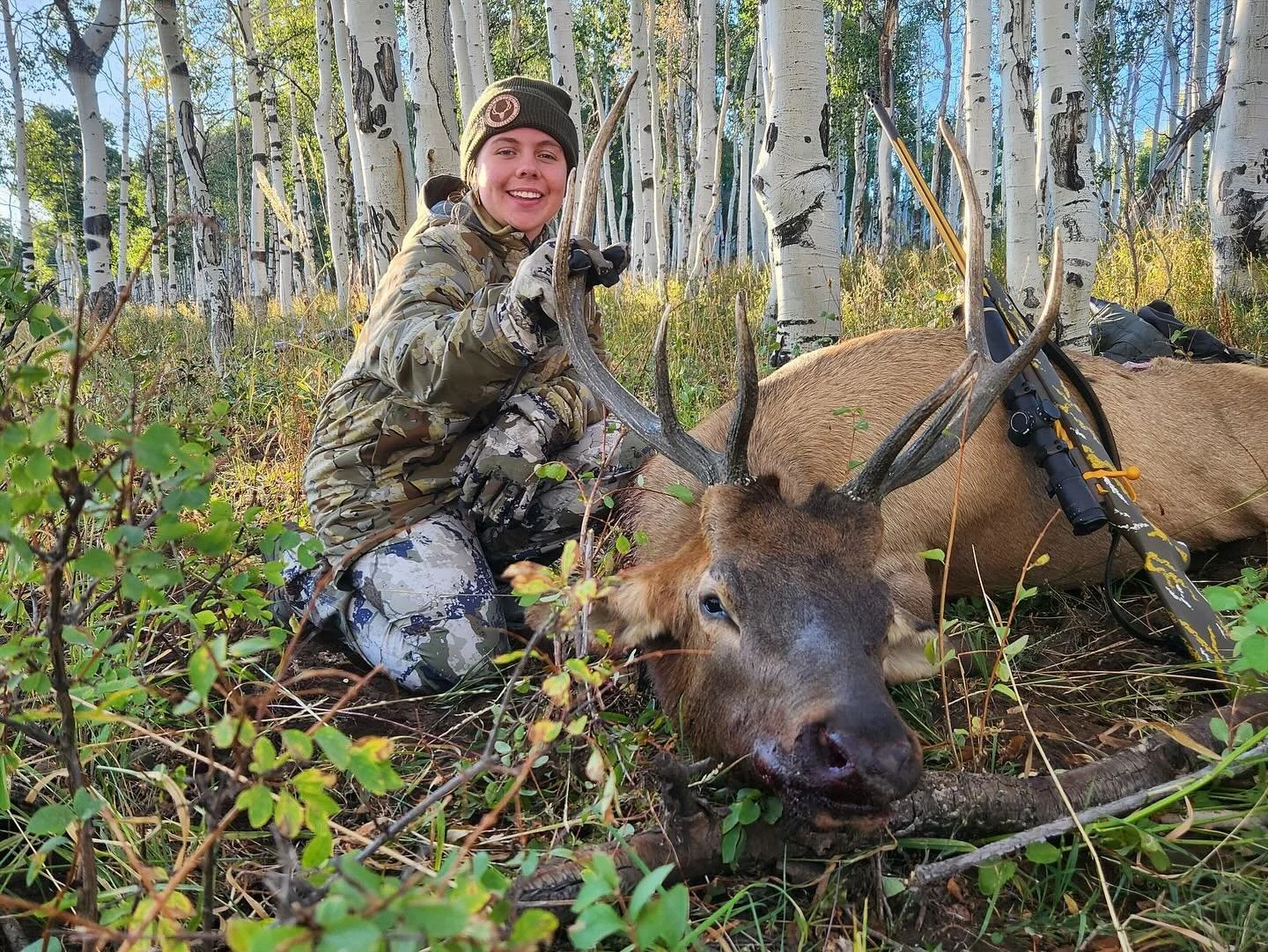 Brisa got her first bull this week. Congrats!
&bull;
&bull;
&bull;
&bull;
#huntutah #elk #muledeer #archery #rifle #muzzleloader #chalkcreek #humpypeak #sheepcamp #westernrangecamps #phelpsgamecalls