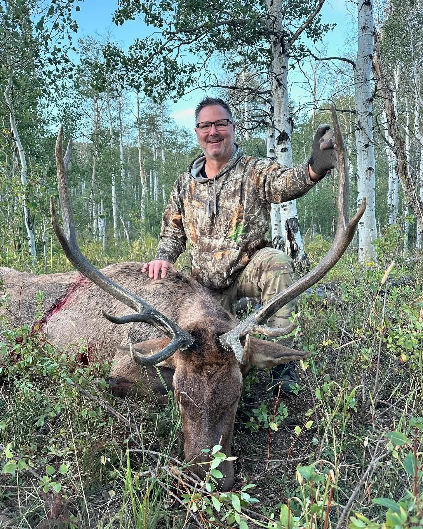 Our last archery camp had a lot of bull come in but only one connected. It was a very fun week. 
&bull;
&bull;
&bull;
&bull;
#huntutah #elk #muledeer #archery #rifle #muzzleloader #chalkcreek #humpypeak #sheepcamp #westernrangecamps #phelpsgamecalls