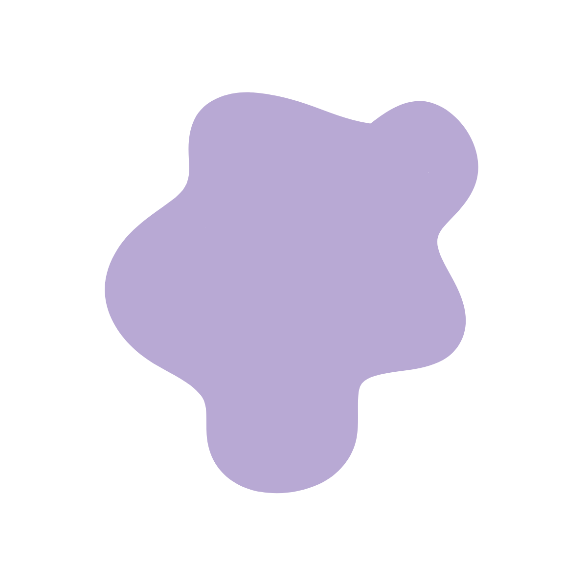 Abstract purple blob shape on a black background.