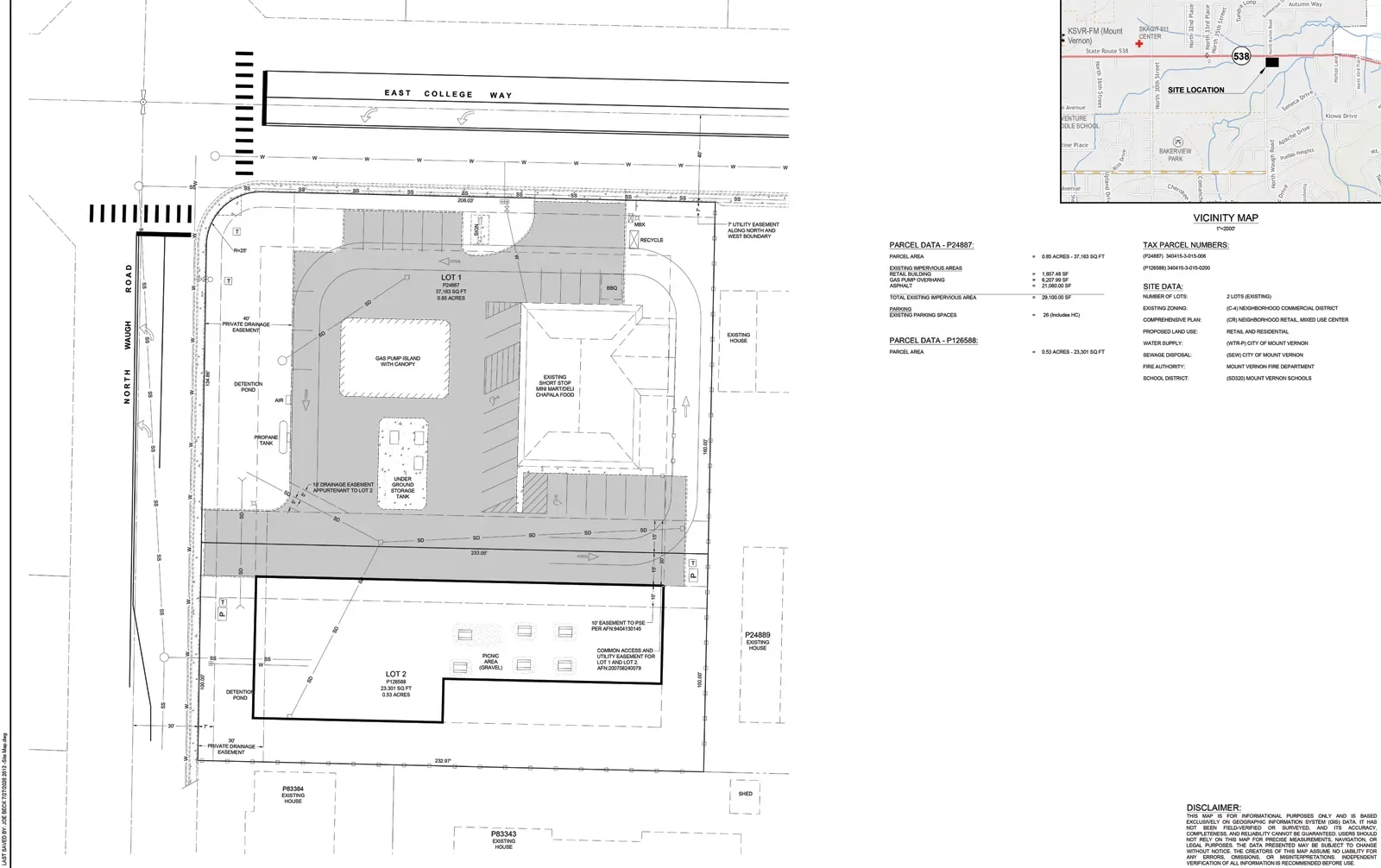 Blue prints for land development project by Janicki General Contracting | Sedro Woolley, WA
