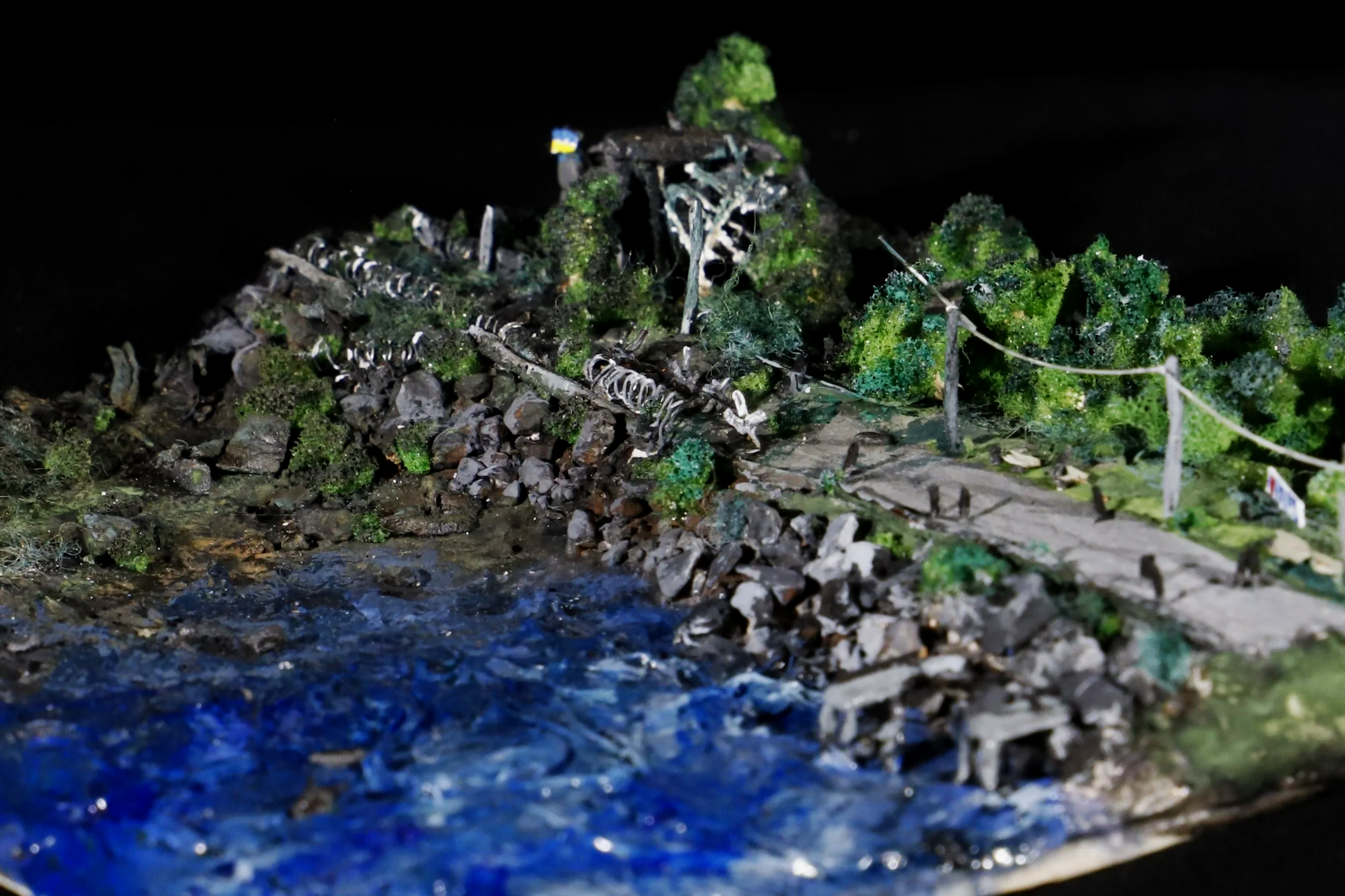 A place once dear. 15cm × 15cm. Mixed media.