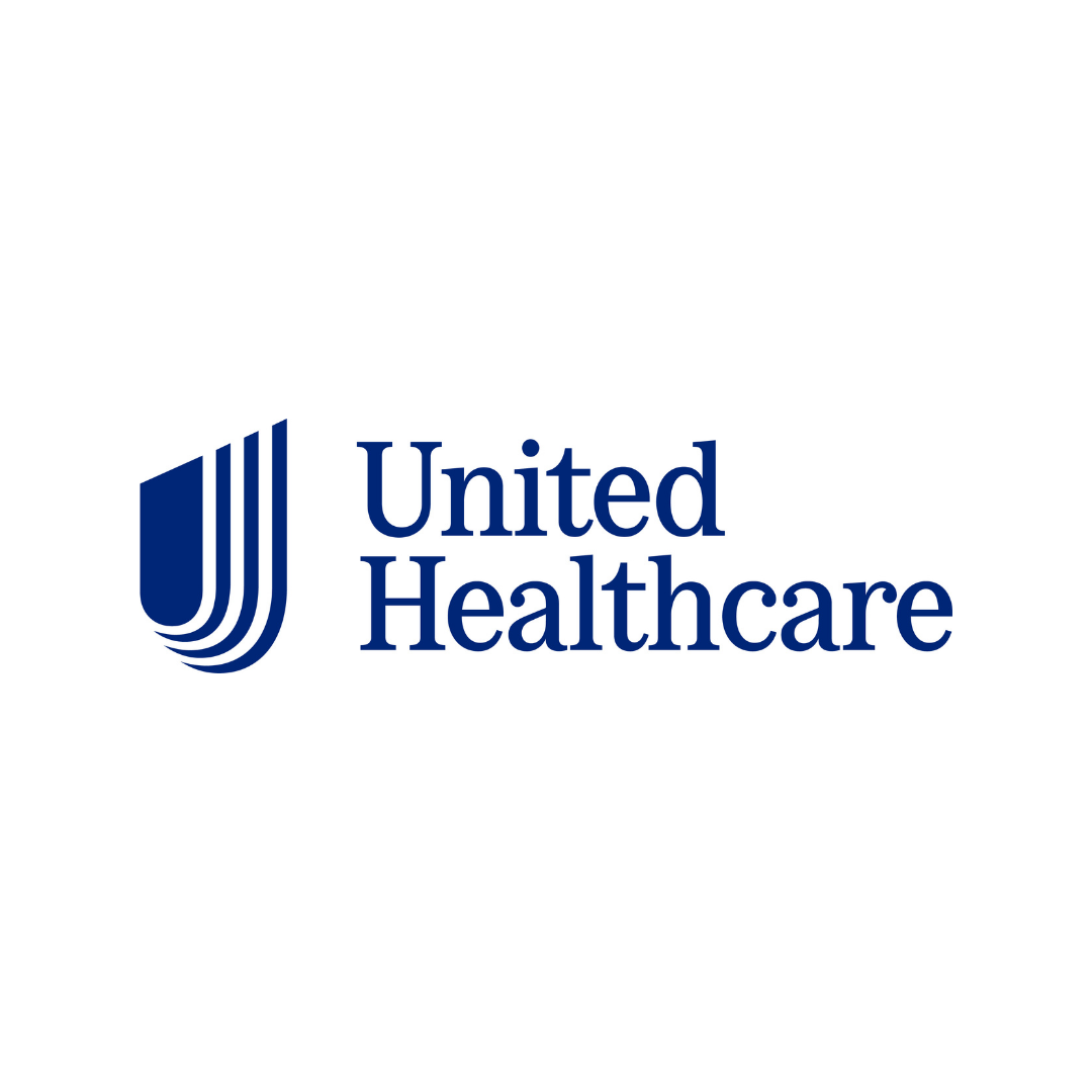 United Healthcare logo with a stylized blue 'U' and the company name in blue text on a white background.