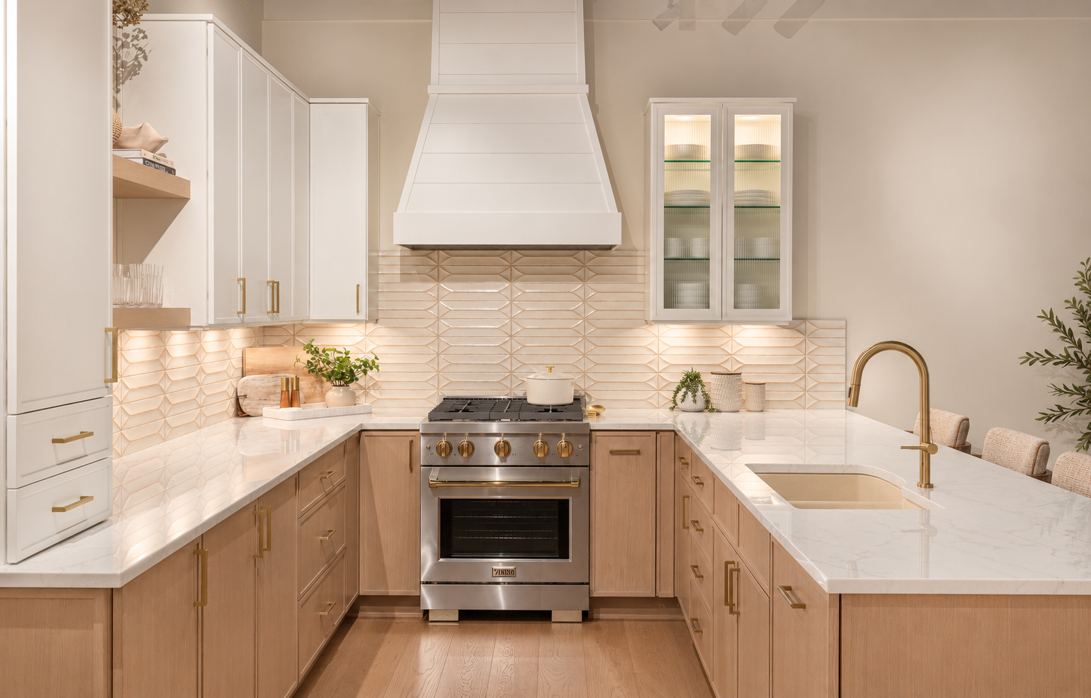 ktichen design clean white and crisp design for cabinet showroom interior designer 