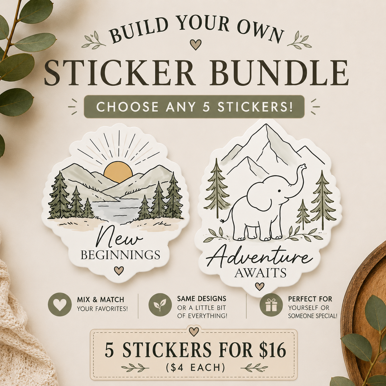 Build Your Own 5-Sticker Bundle