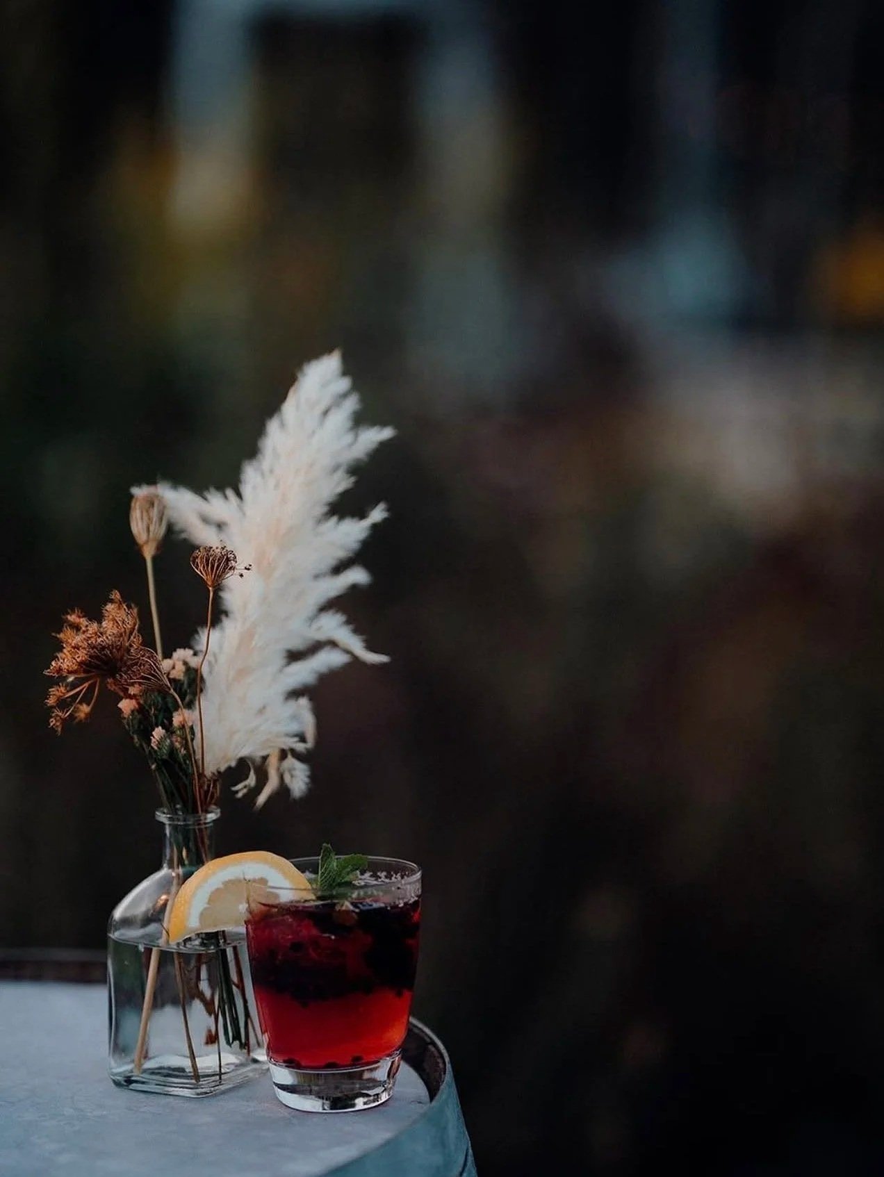 Handcrafted signature cocktail served by Amora mobile bartending.