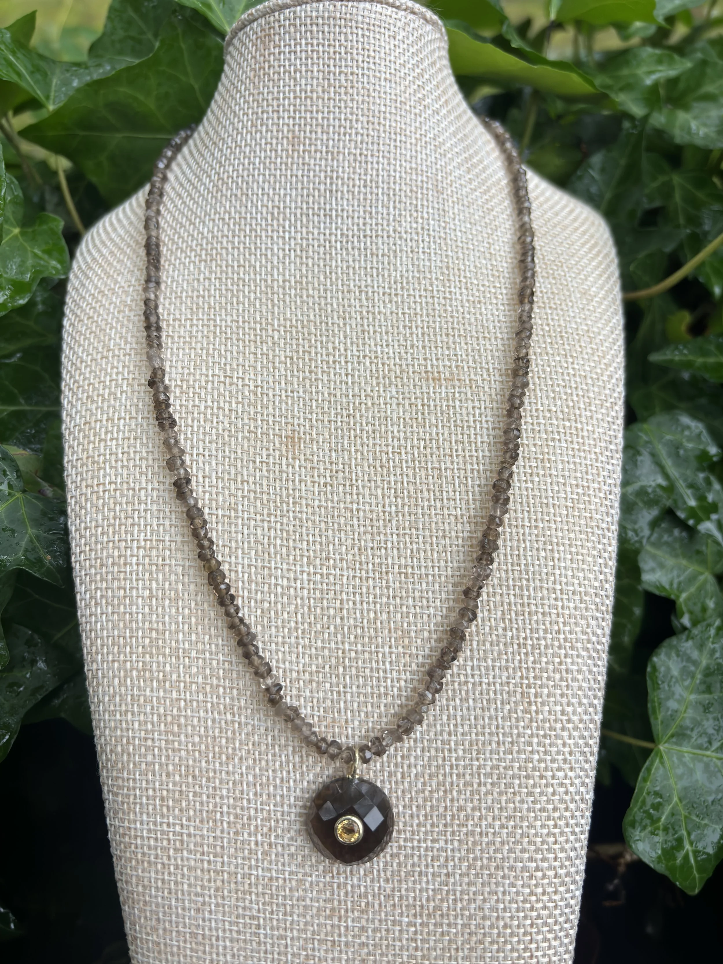Smokey Quartz Pendant Necklace