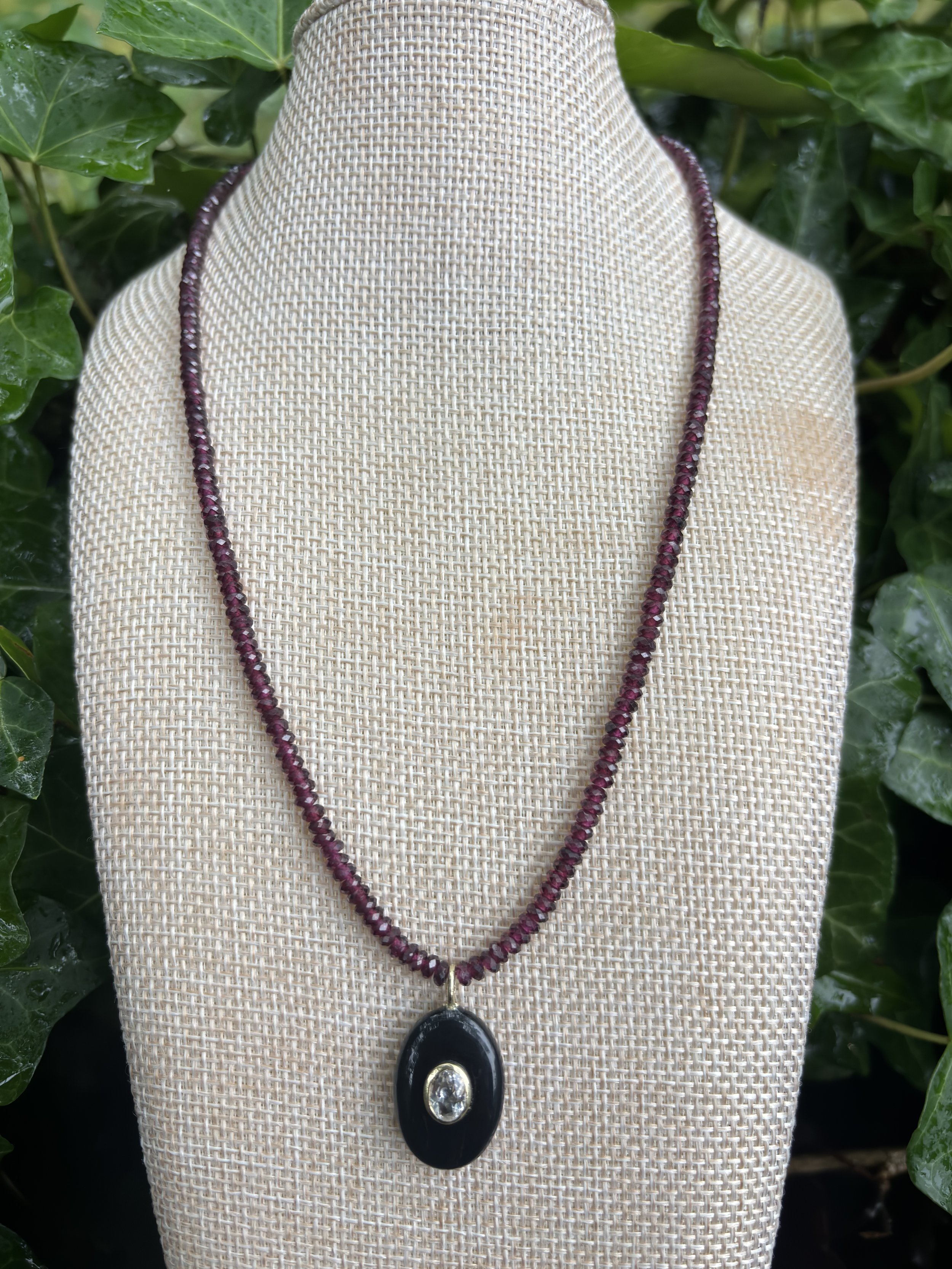 Garnet Pendant Necklace