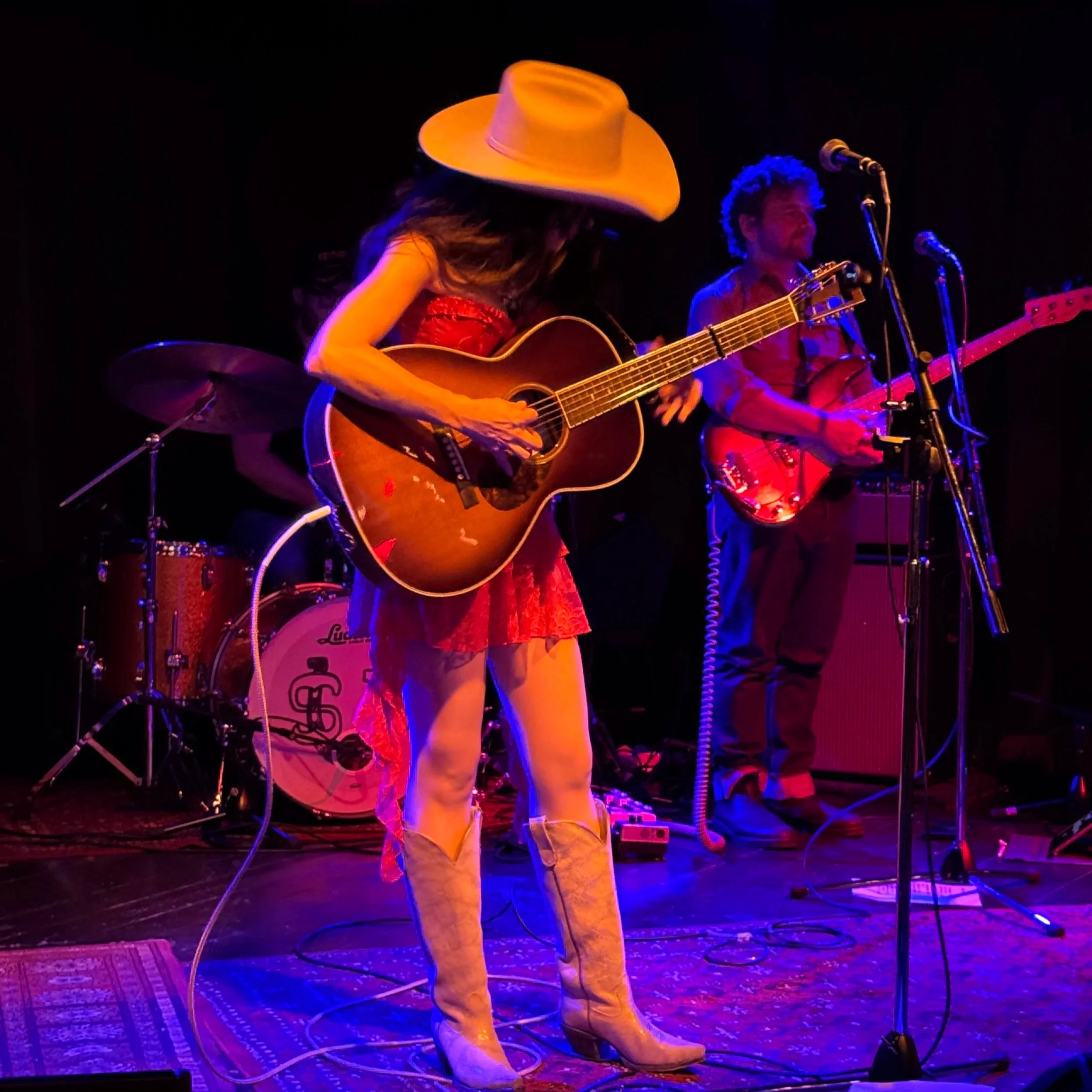 Alicia Blue performs at her Country Desire album release party at Skinny Dennis in Nashville.