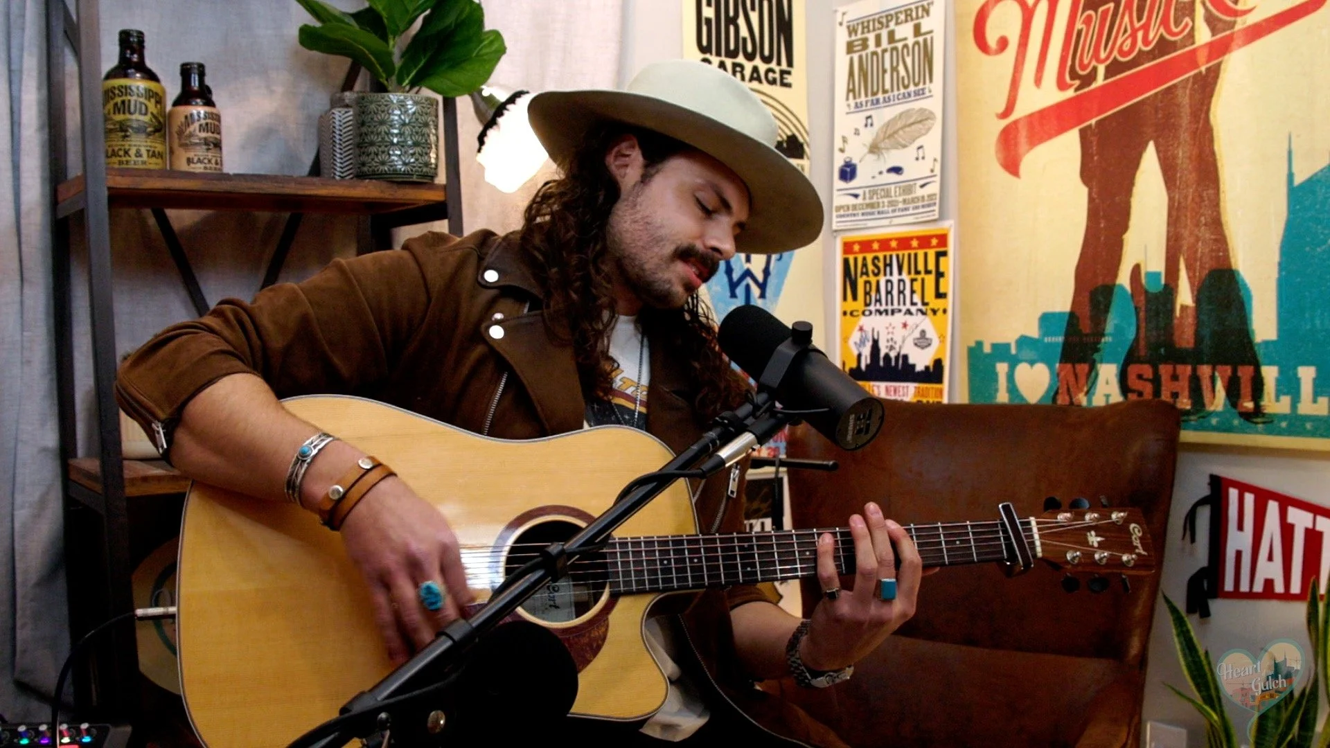 Devin Cooper performs “She’s My Religion” at the Heart of the Gulch studio in Nashville, TN.