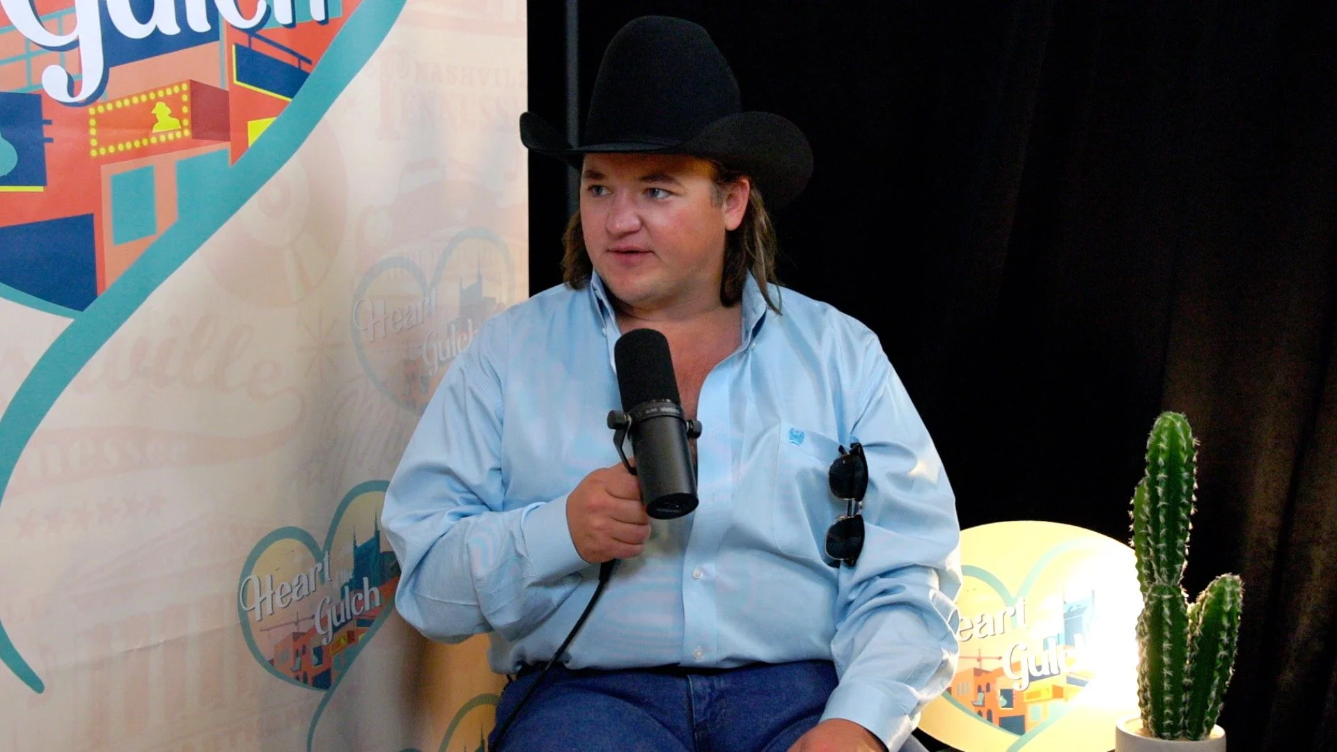 Jake Worthington discussing his song “It Ain’t The Whiskey” during a Nashville interview.