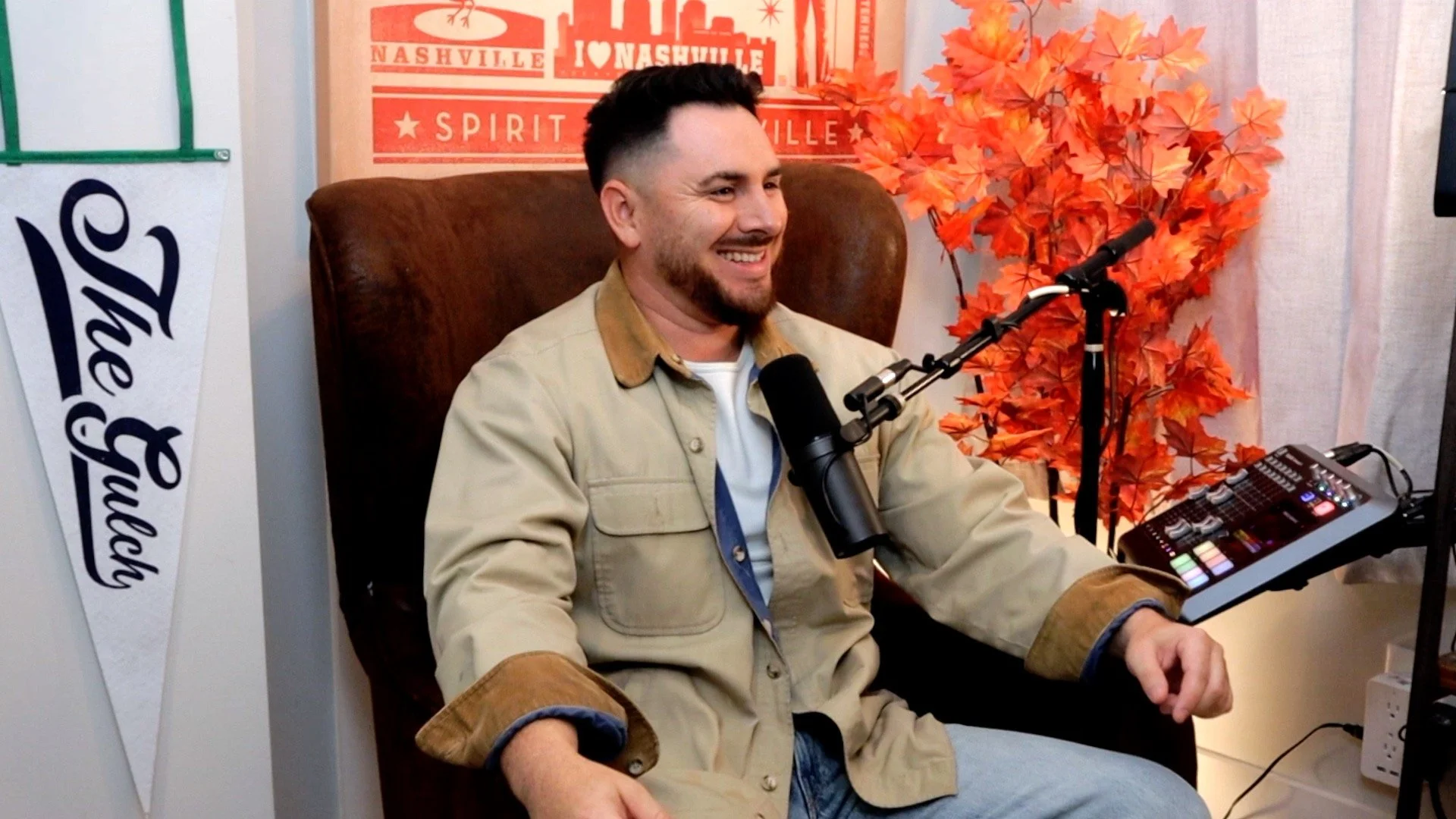 Franni Cash and Tony Mendoza during a Heart of the Gulch interview in Nashville.