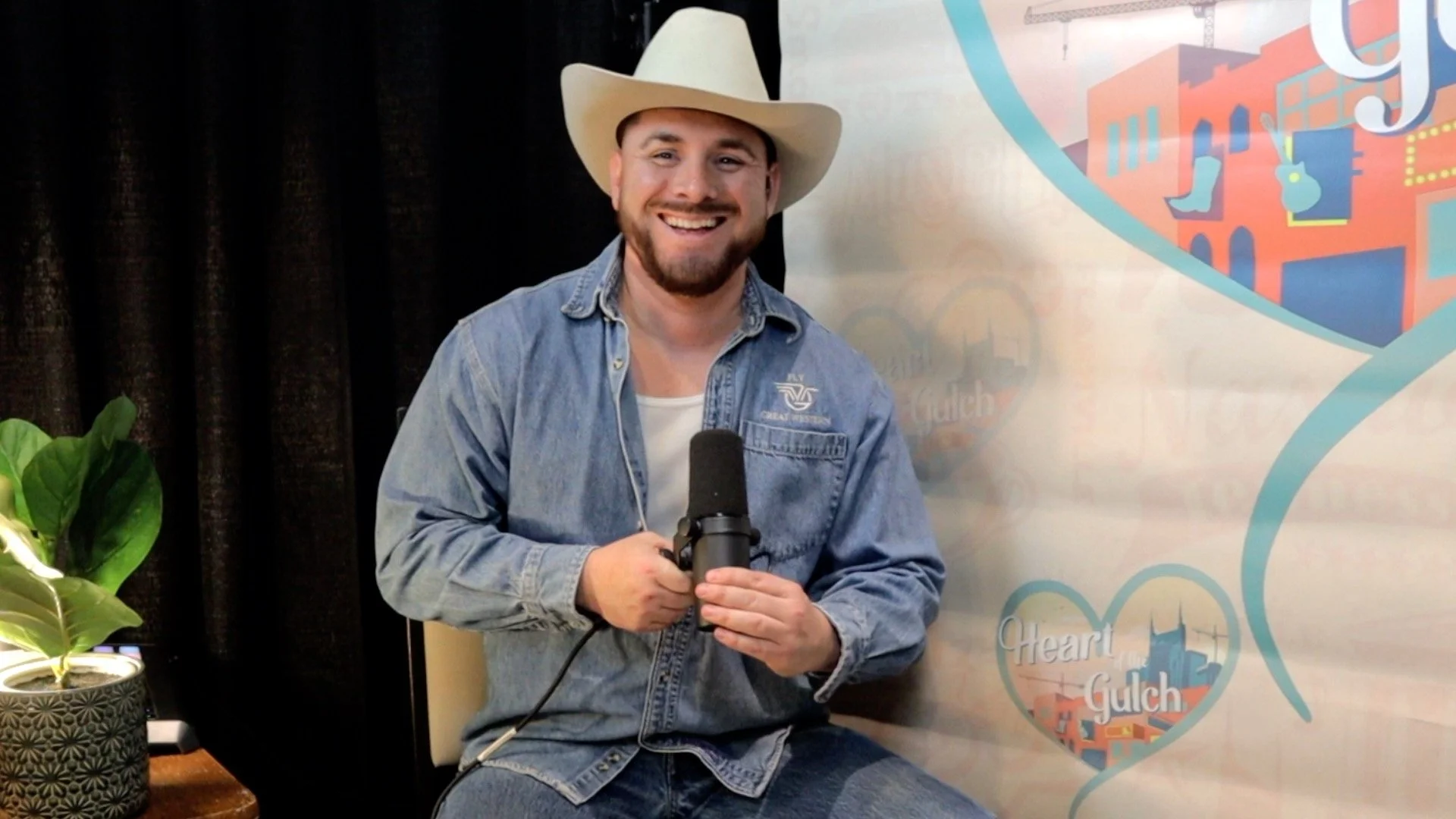 Tony Mendoza and country artist Lexie Stevenson pose together following their Heart of the Gulch interview at Country Radio Seminar (CRS) 2026 in Nashville.