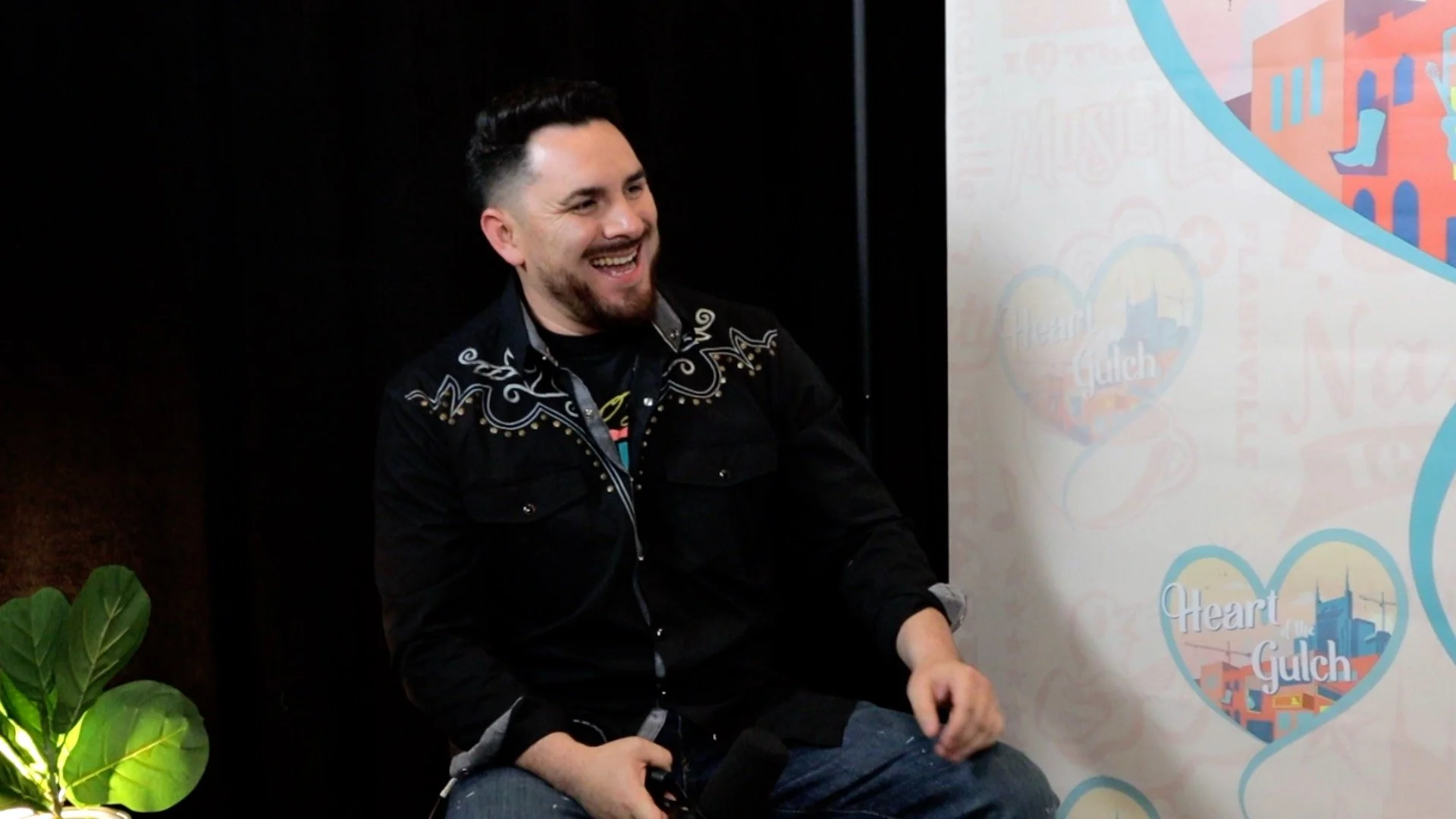 DAX and Tony Mendoza during a Heart of the Gulch interview at CMA Fest 2026.