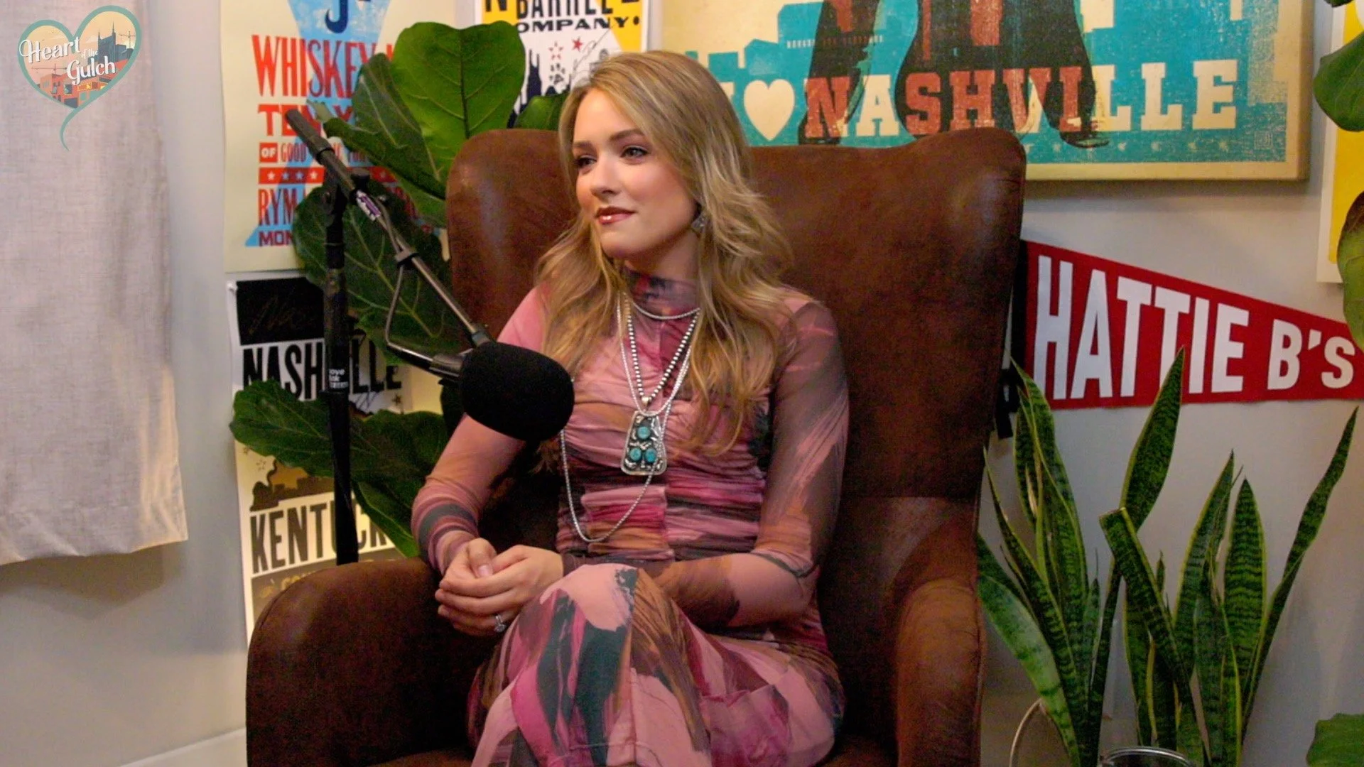 Emily Ann Roberts inside the Heart of the Gulch studio in Nashville for an exclusive country music interview.