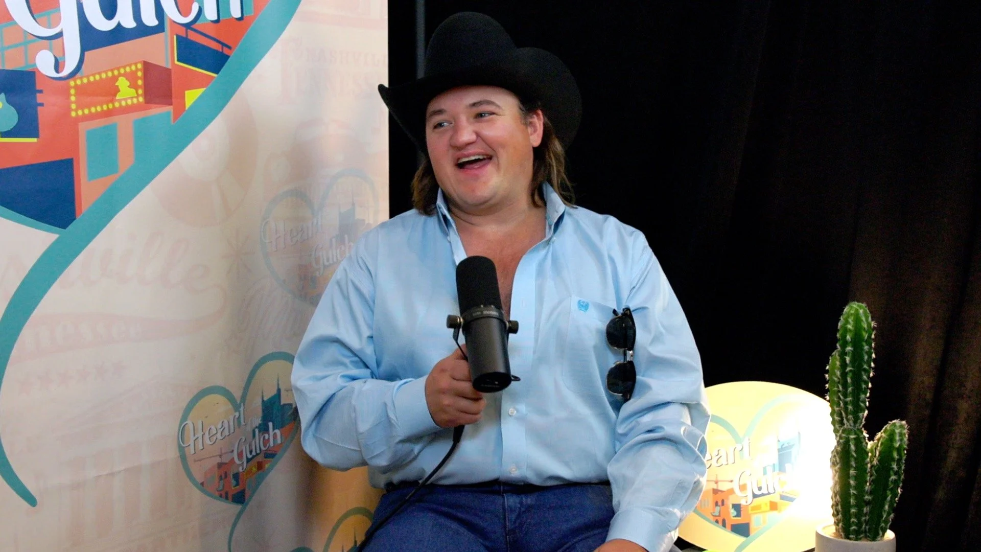 Texas country singer Jake Worthington during his Heart of the Gulch interview at CMA Fest in Nashville.