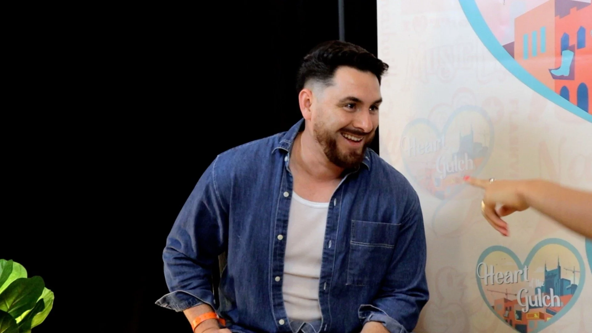 Tony Mendoza interviewing country artist MŌRIAH during CMA Fest in Nashville.