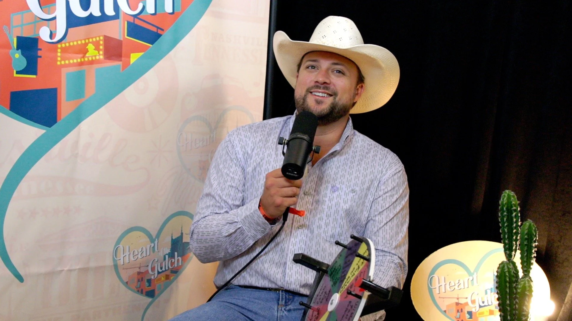 Walker Montgomery during his Heart of the Gulch country music interview at CMA Fest in Nashville.