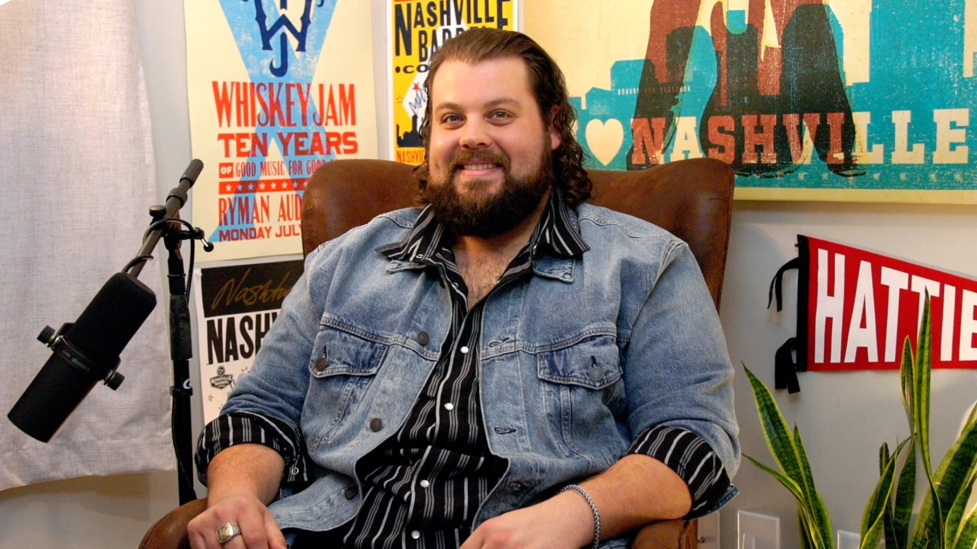Dillon Carmichael performs live inside the Heart of the Gulch studio in Nashville, Tennessee.