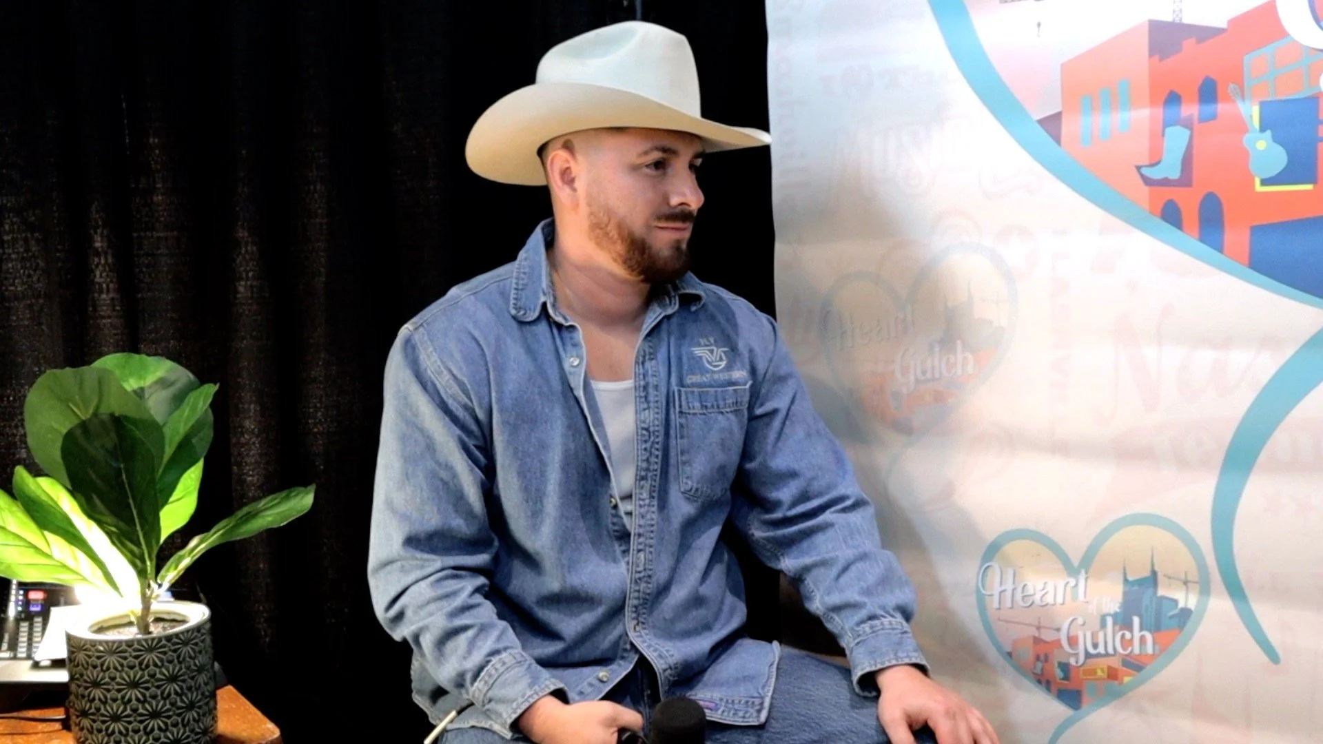 Tony Mendoza and country artist Zach John King pose together following their Heart of the Gulch interview at Country Radio Seminar (CRS) 2026 in Nashville.