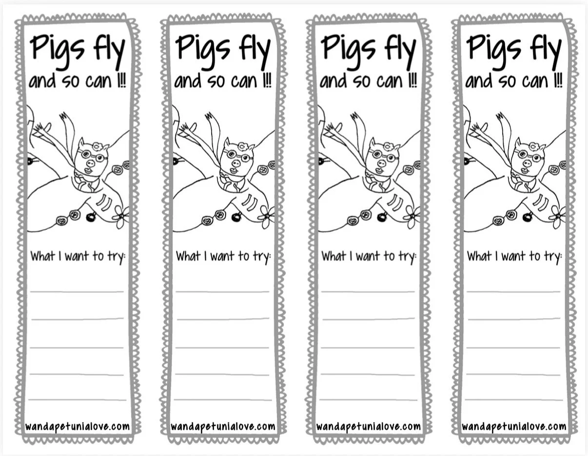 FREE Pigs Fly Bookmarks