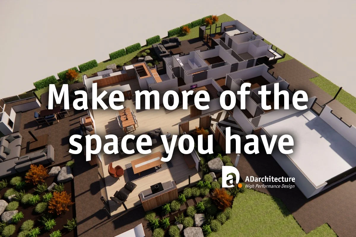 3D floor plan with text over "Make more of the space you have"