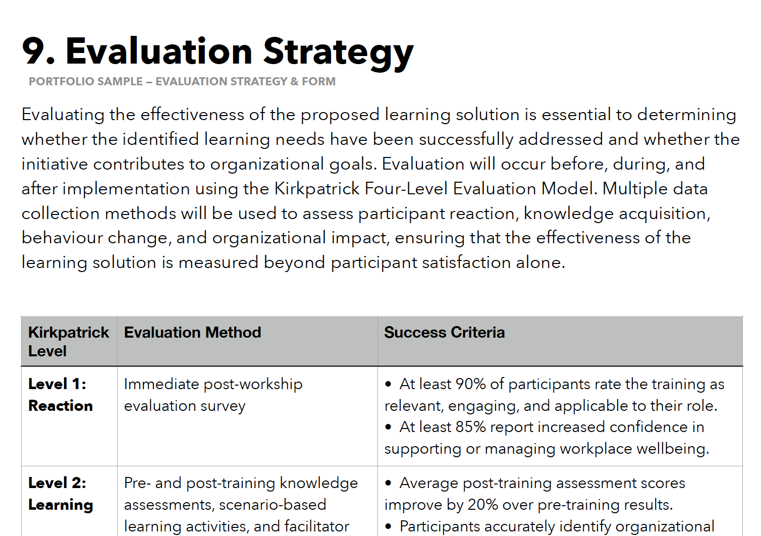 Evaluation Strategy