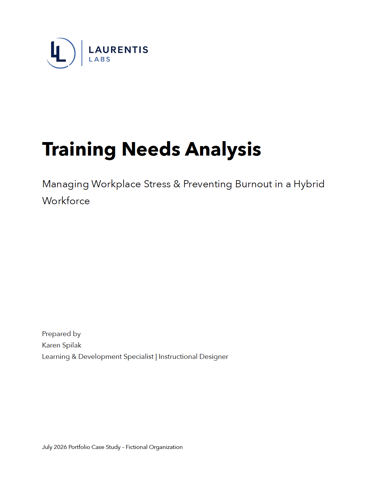 Training Needs Analysis