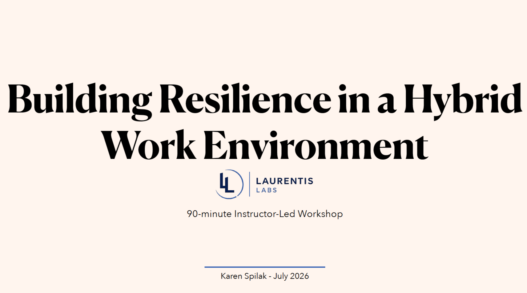 Instructor-Led Workshop