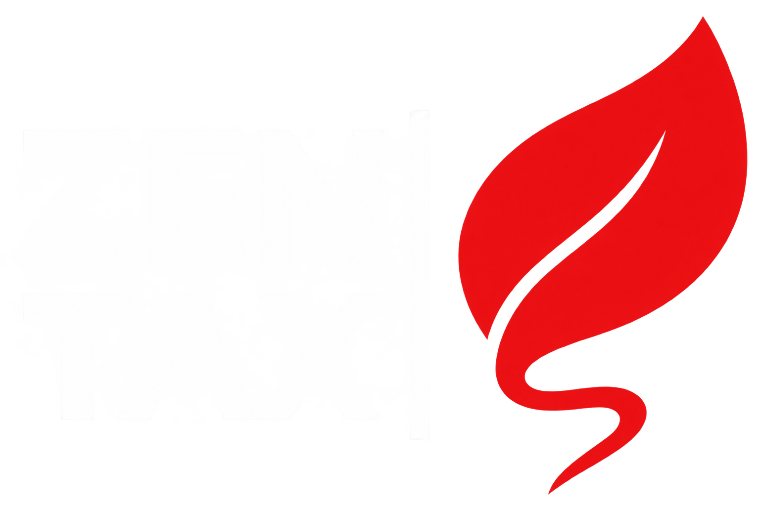 Une image sombre avec des lettres blanches floues et un symbole en forme de cœur rouge lumineux sur le côté droit.