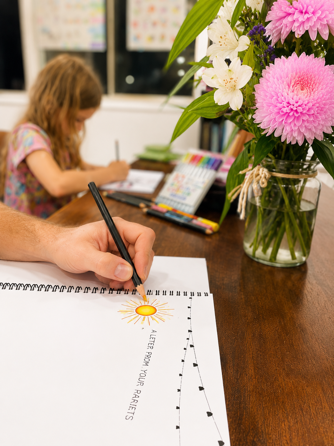 Babybloom baby memory book displayed on a wooden table