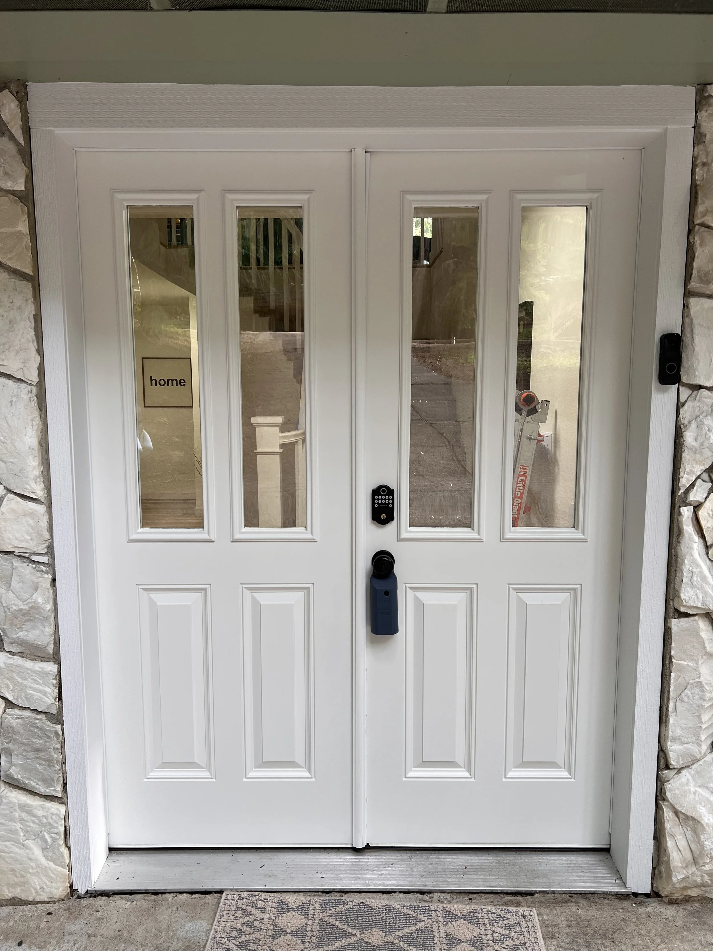 Refinished front exterior doors