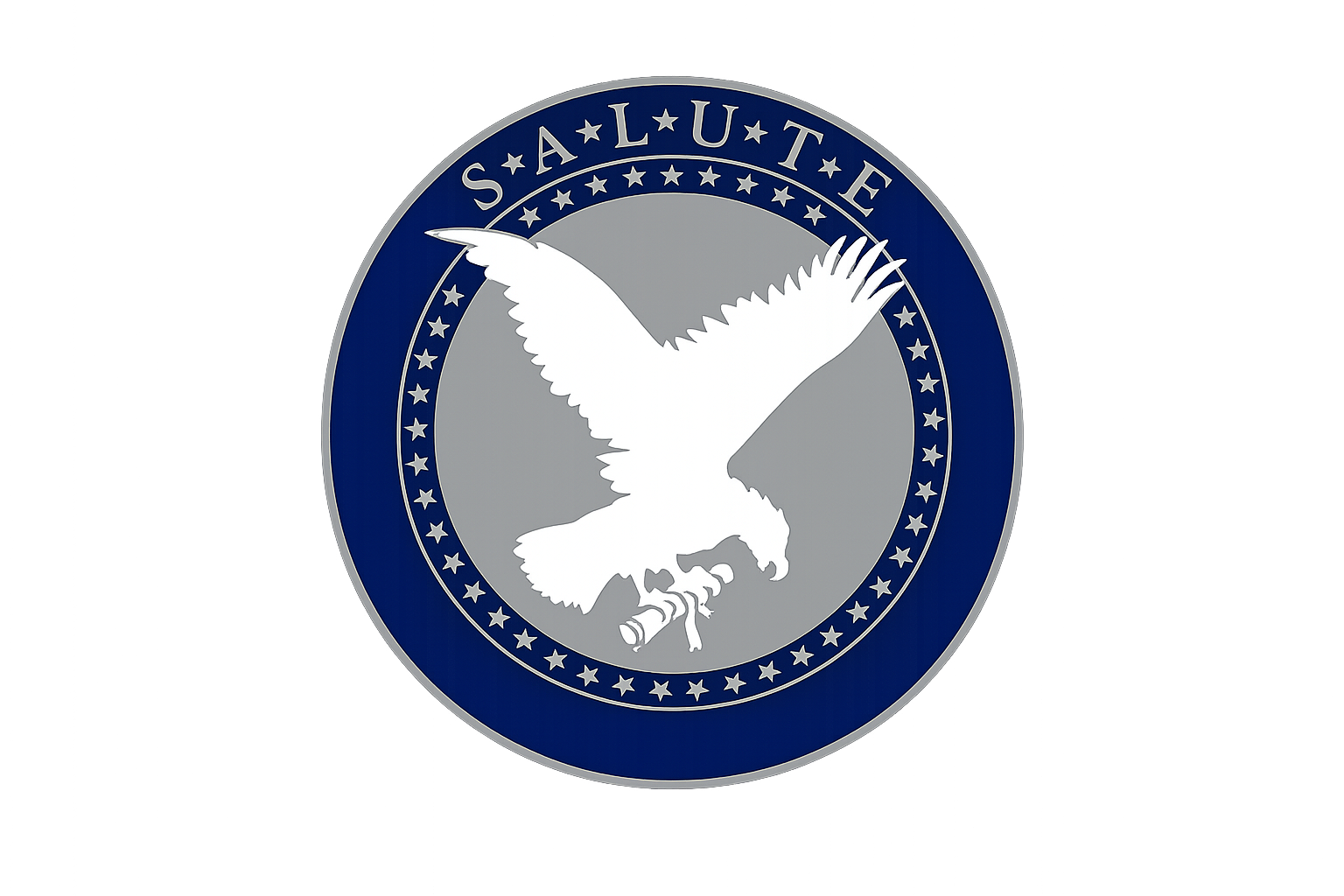 Logo of the U.S. Department of Homeland Security, featuring an eagle clutching a branch, with the motto 'S•A•L•U•T•E' and surrounded by stars.