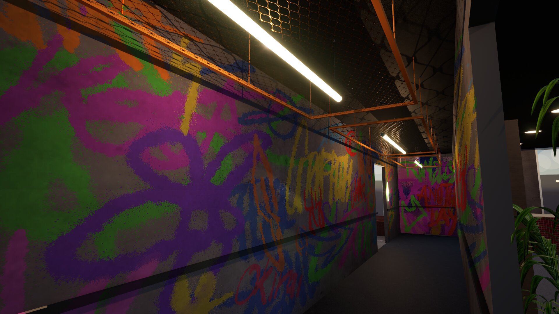 Graffiti hallway