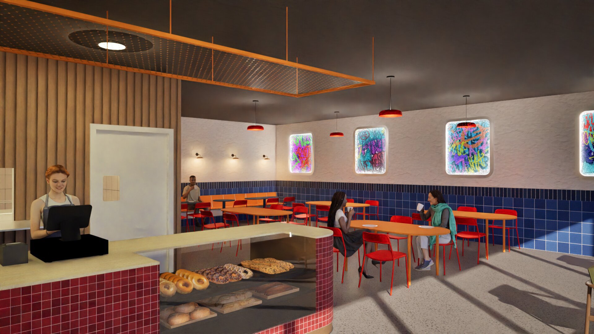 Front counter and dining