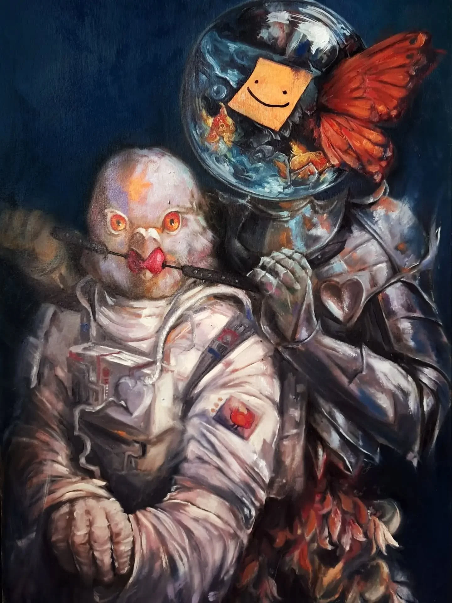 I lied before, this is the kookiest painting

I wouldn't explain the creative process because it would require revealing 14 hour unbroken sessions and inhaling so much turps that I became bedridden for a week 😄👌

Oil on Canvas (100cm x 65cm)

#oilp