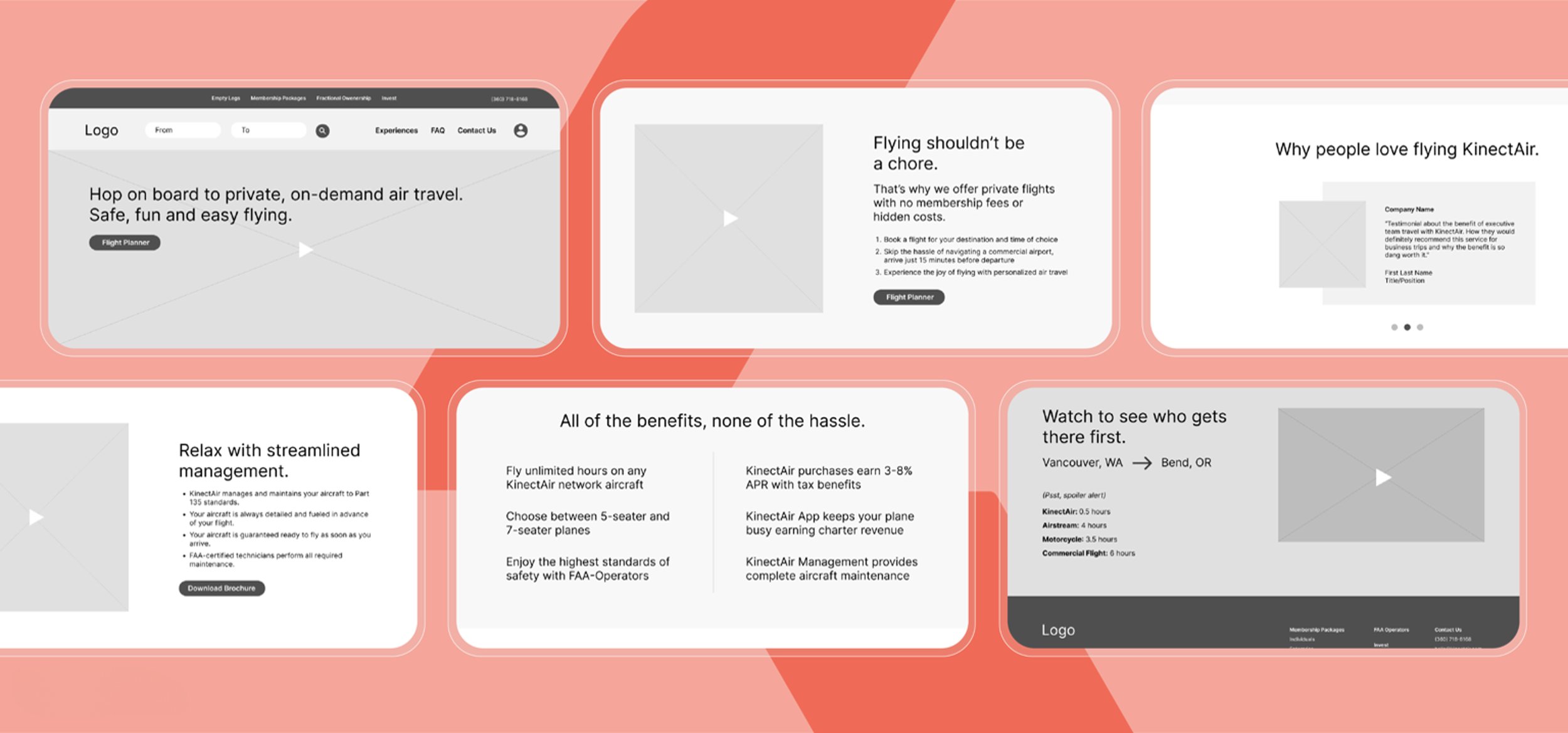 KinectAir Wireframes