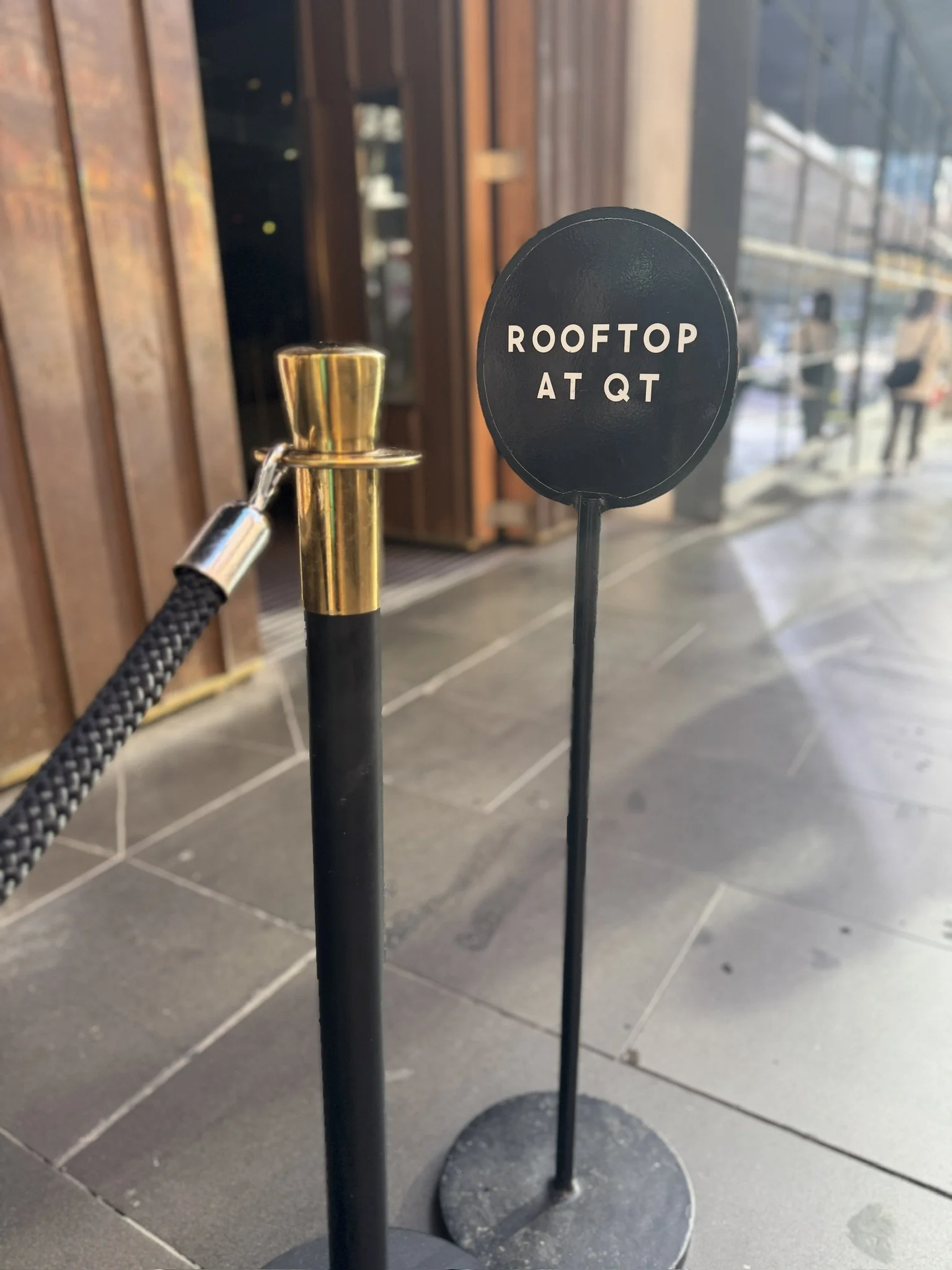 Entrance to the rooftop bar in the Melbourne CBD